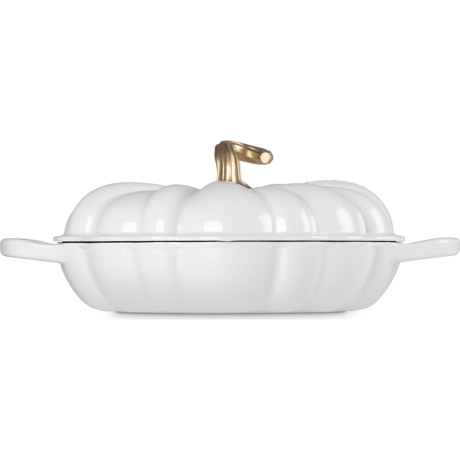 Olla de Hierro Fundido Esmaltada Le Creuset Calabaza 2.6L Blanca