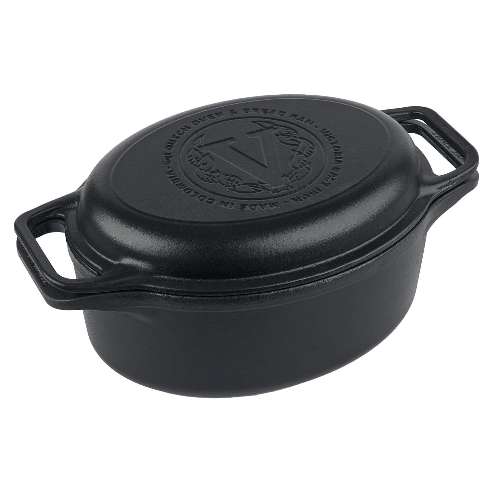 Juego de Olla Holandesa y Sartén Victoria 6QT Hierro Fundido