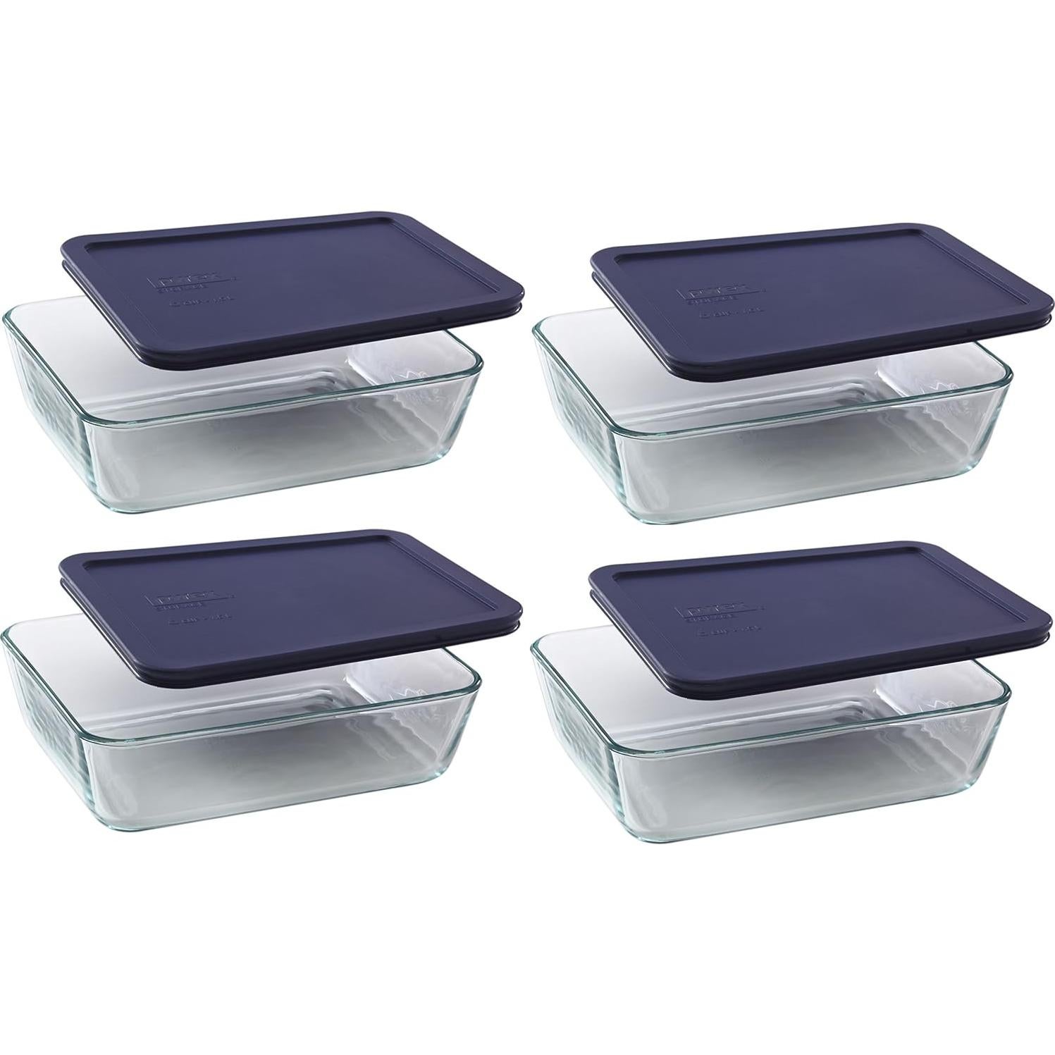 Recipientes de Almacenamiento Pyrex 7211 de 6 Tazas - Paquete de 4