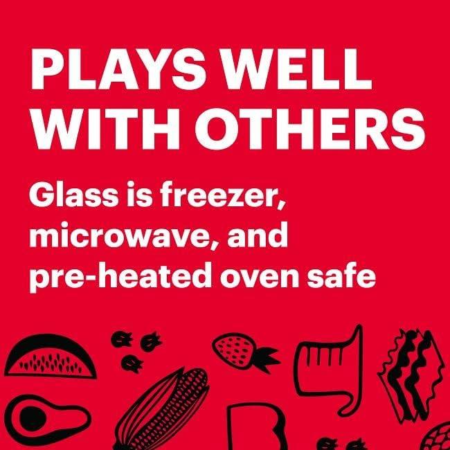 Pyrex Plato Mezclador Redondo 7 Tazas con Tapa Azul - 2 Piezas