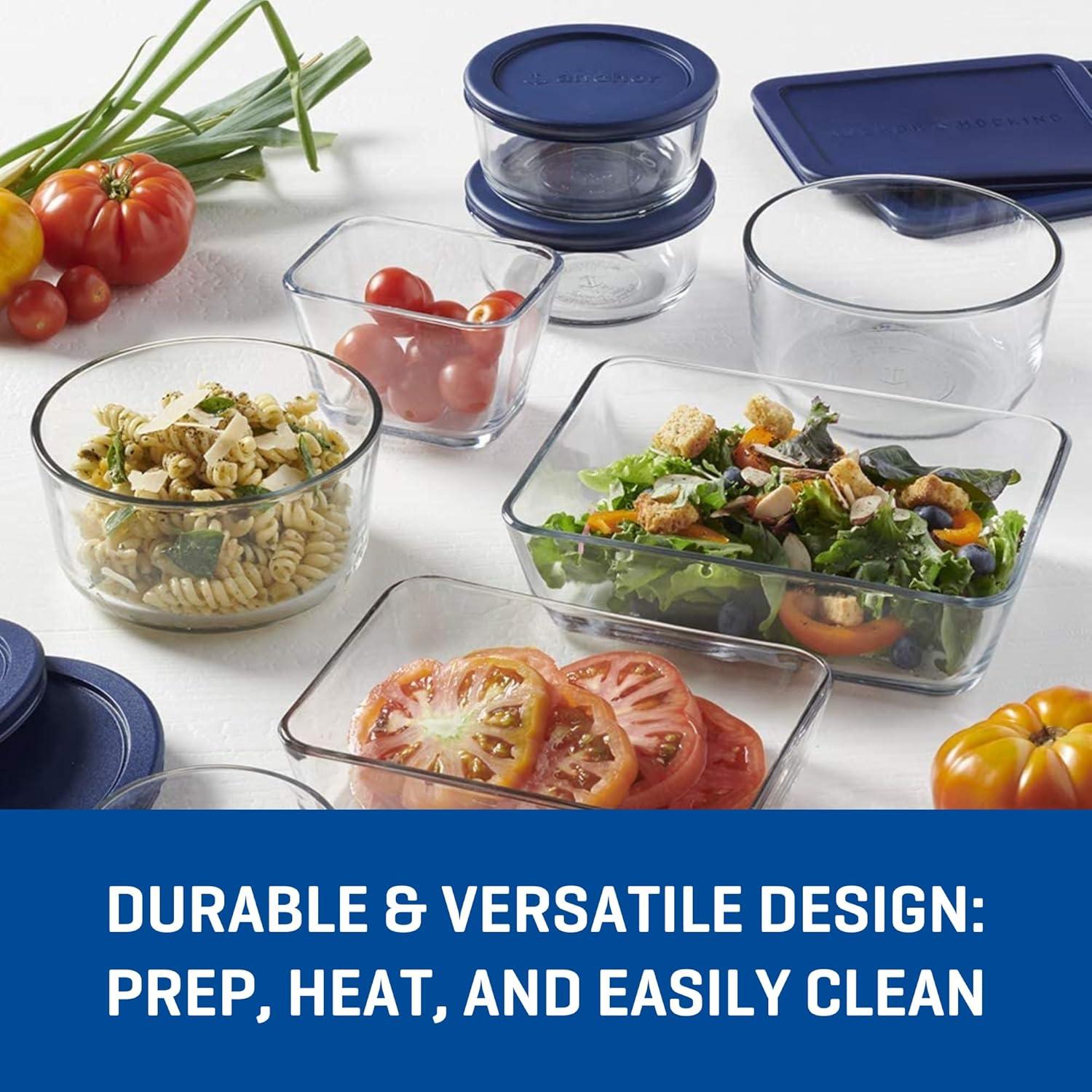 Contenedores de Almacenamiento de Vidrio Anchor Hocking 16 Pzas