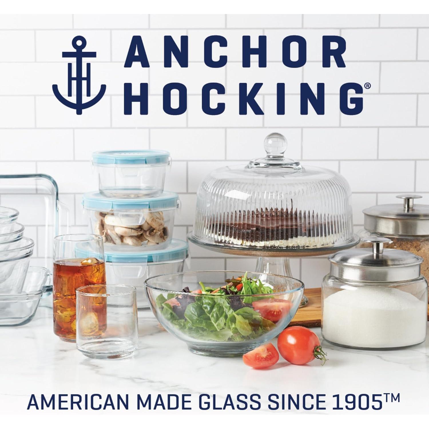 Contenedores de Almacenamiento de Vidrio Anchor Hocking 16 Pzas