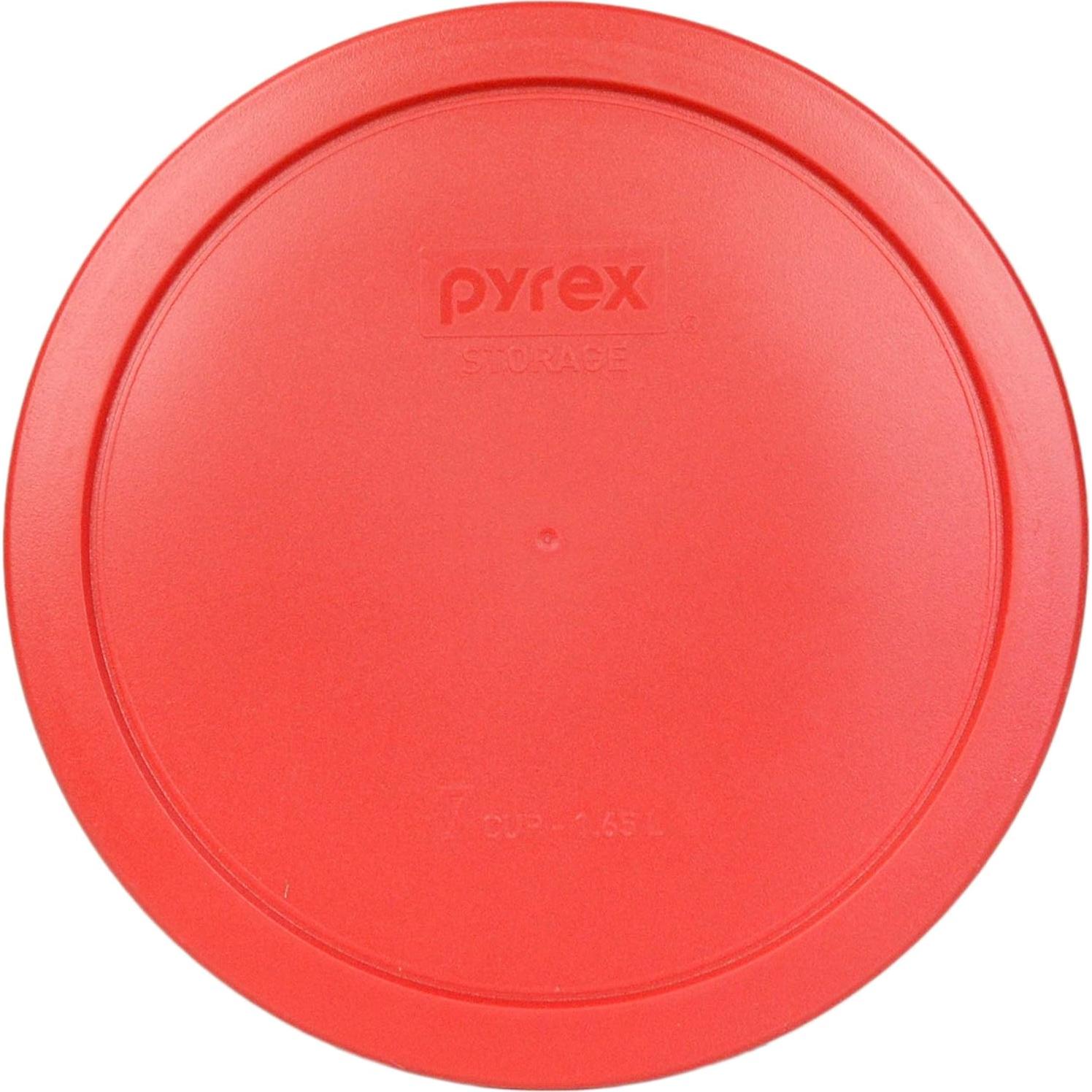 Pyrex Plato Redondo 7 Tazas con Tapa Plástico Paquete de 4