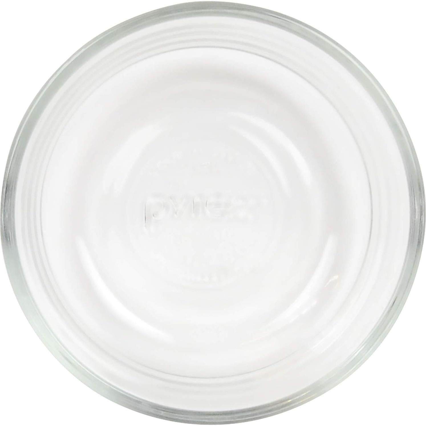 Pyrex 7202 Set de 4 Tazones de Vidrio 1 Taza con Tapas Turquesa