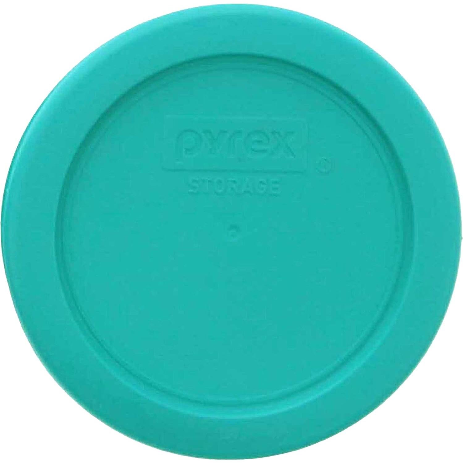 Pyrex 7202 Set de 4 Tazones de Vidrio 1 Taza con Tapas Turquesa