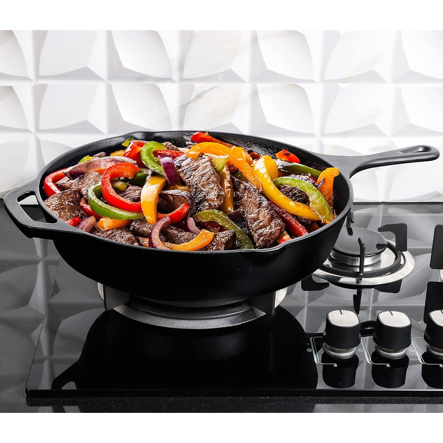 Sartén de Hierro Fundido Utopia Kitchen 30.48 cm Pre-Sazonada