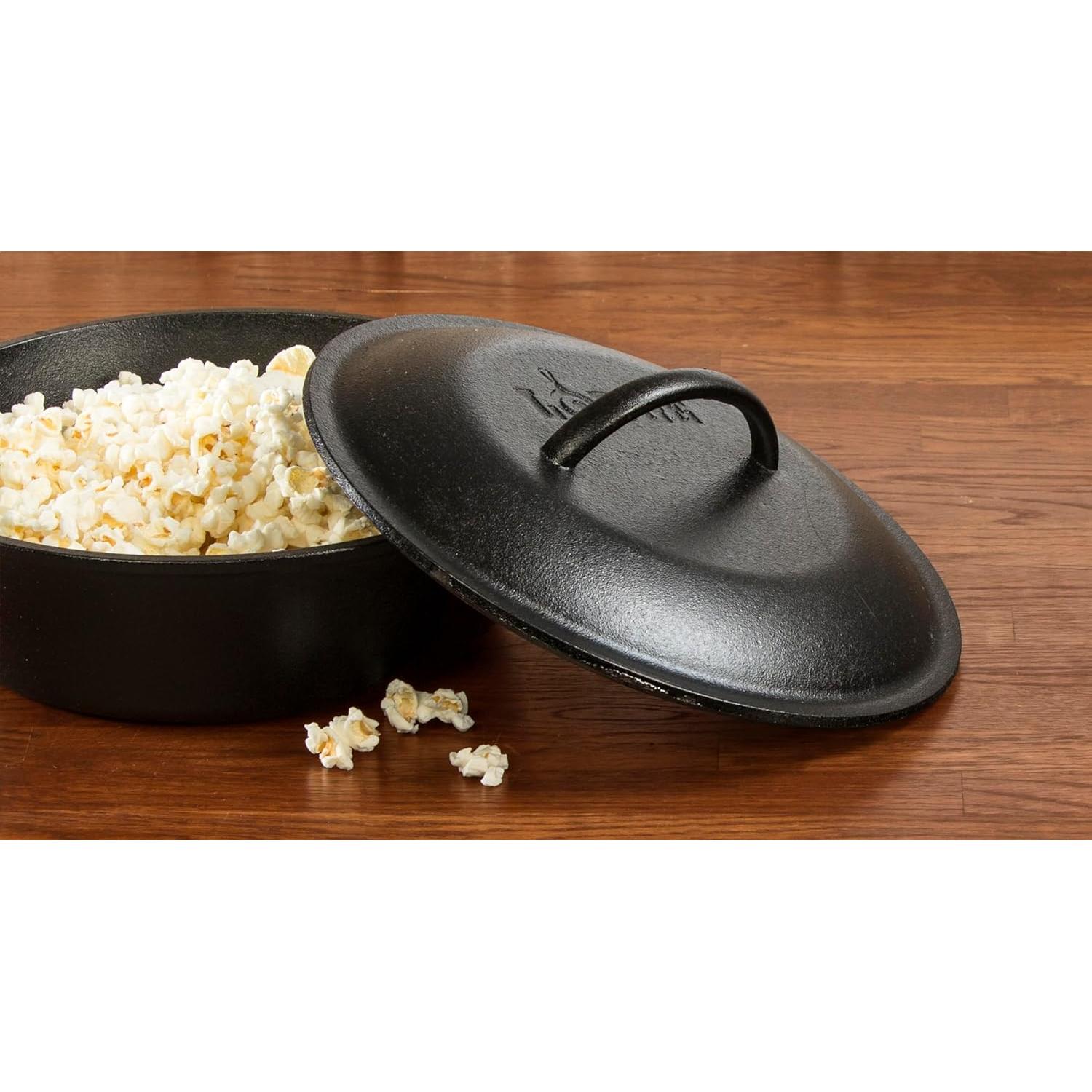 Sartén Profunda Lodge de Hierro Fundido 3L con Tapa Negra