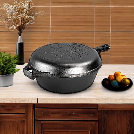 Combo Cooker de Hierro Fundido Lodge 3.2L con Tapa