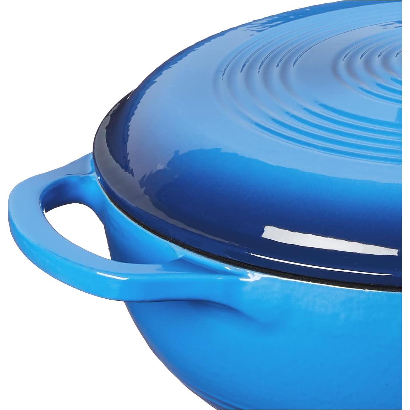 Horno Holandés Lodge 2.8L Hierro Fundido Enameled Azul Caribeño