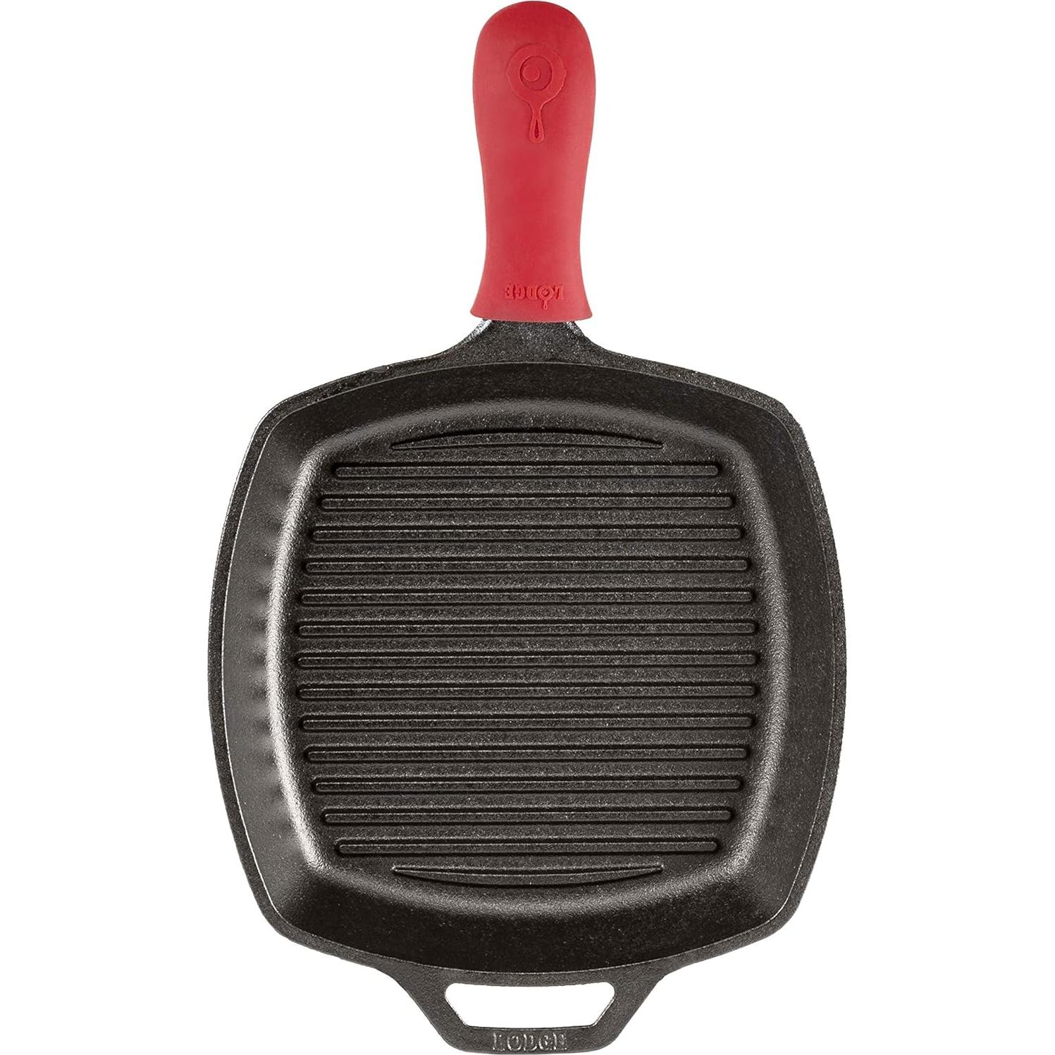 Sartén Grill Cuadrada Lodge L8SGP3ASHH41B Hierro Fundido 26.67 cm