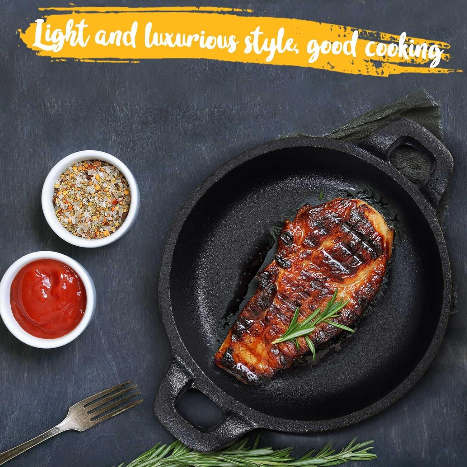 Juego de 8 Mini Sartenes de Hierro Fundido Ziliny 12.8 cm