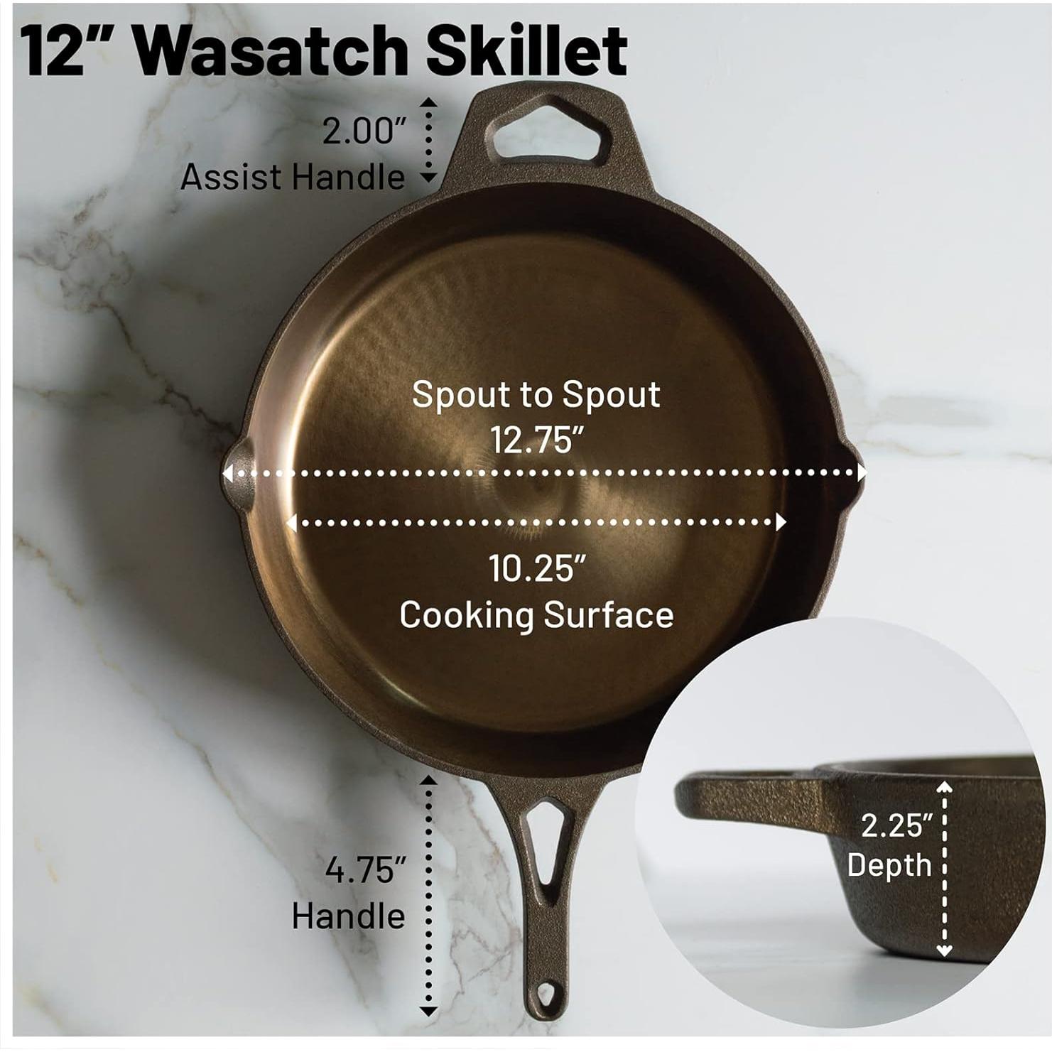 Sartén de Hierro Fundido 30 cm Backcountry Iron Wasatch