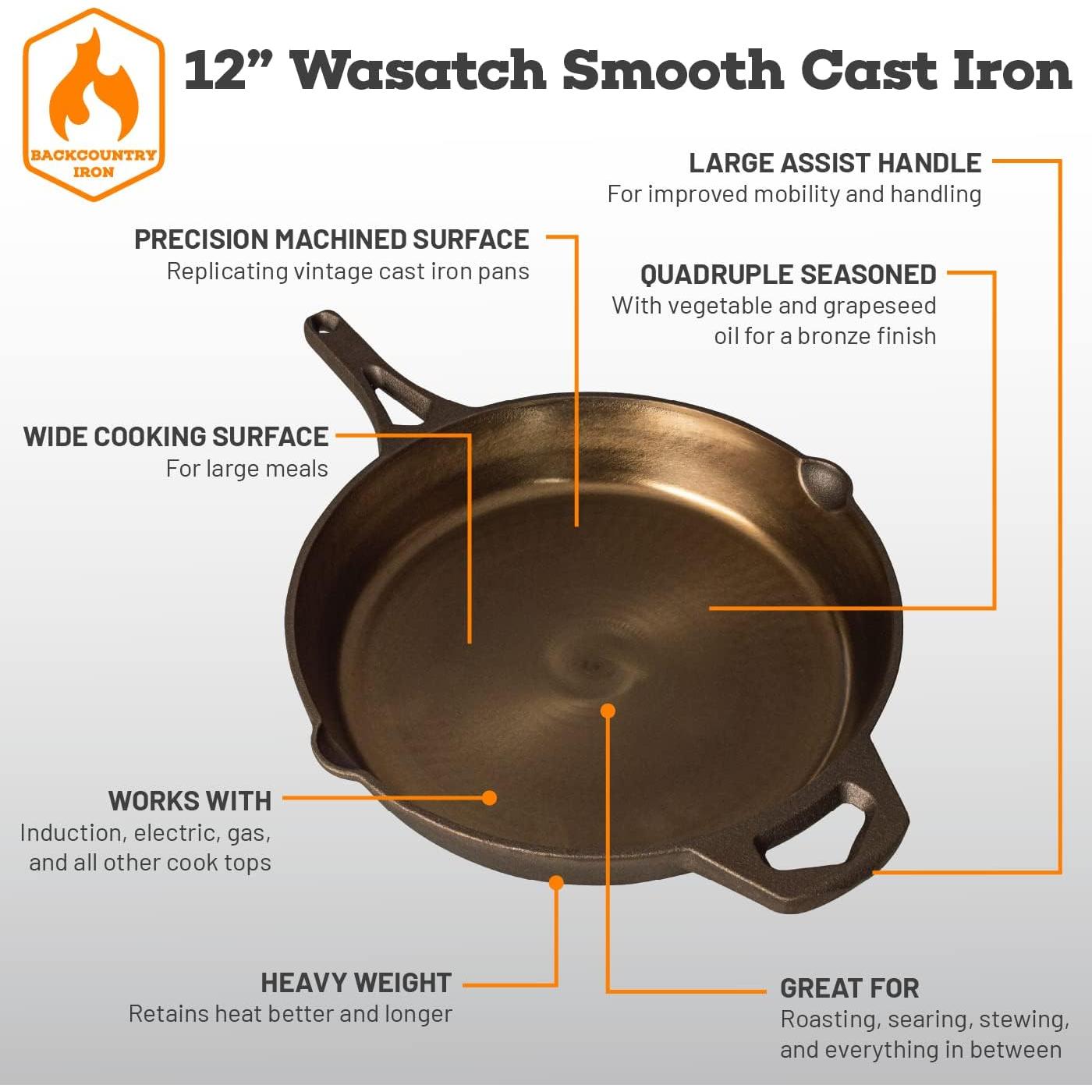 Sartén de Hierro Fundido 30 cm Backcountry Iron Wasatch