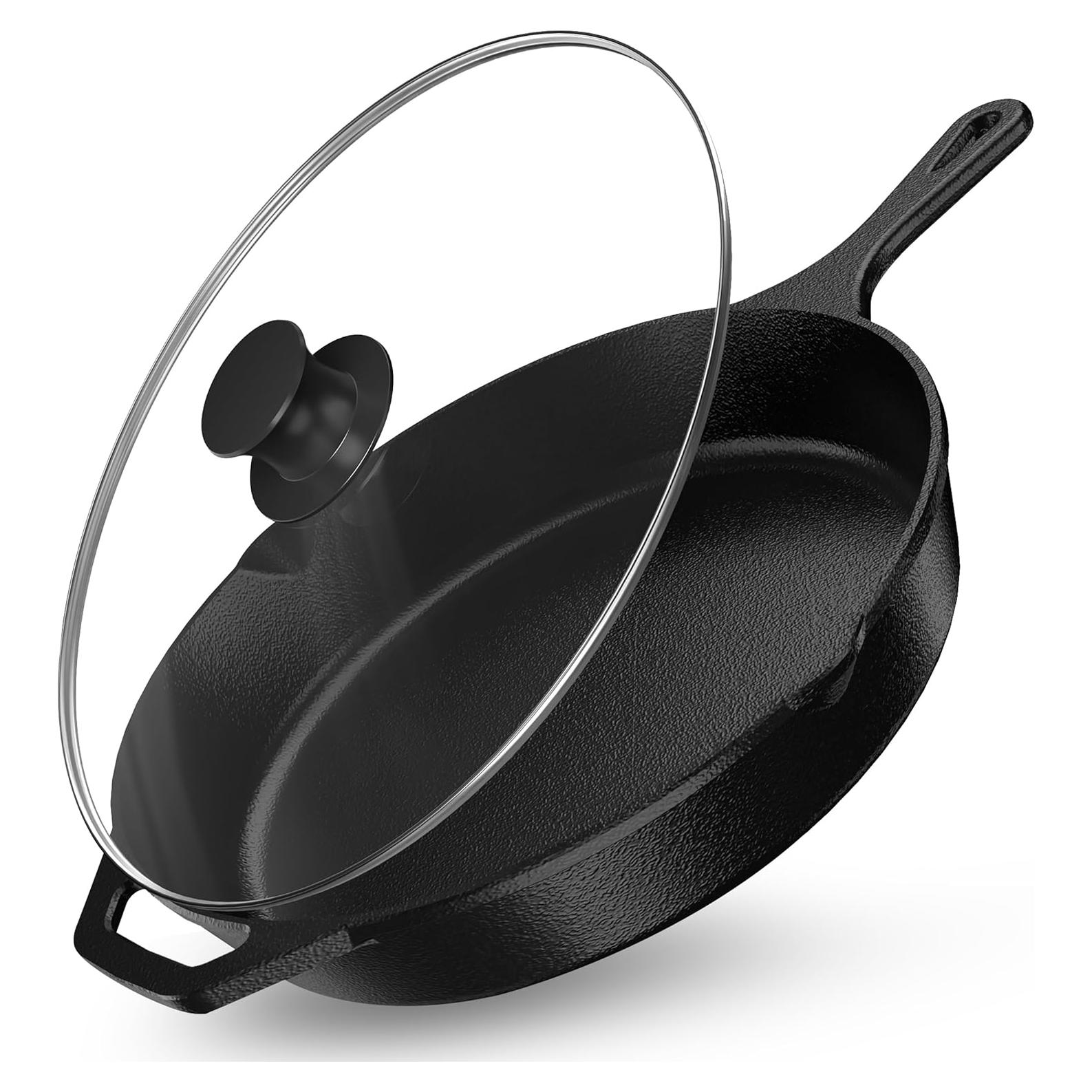 Sartén de Hierro Fundido Utopia Kitchen 30.48 cm con Tapa
