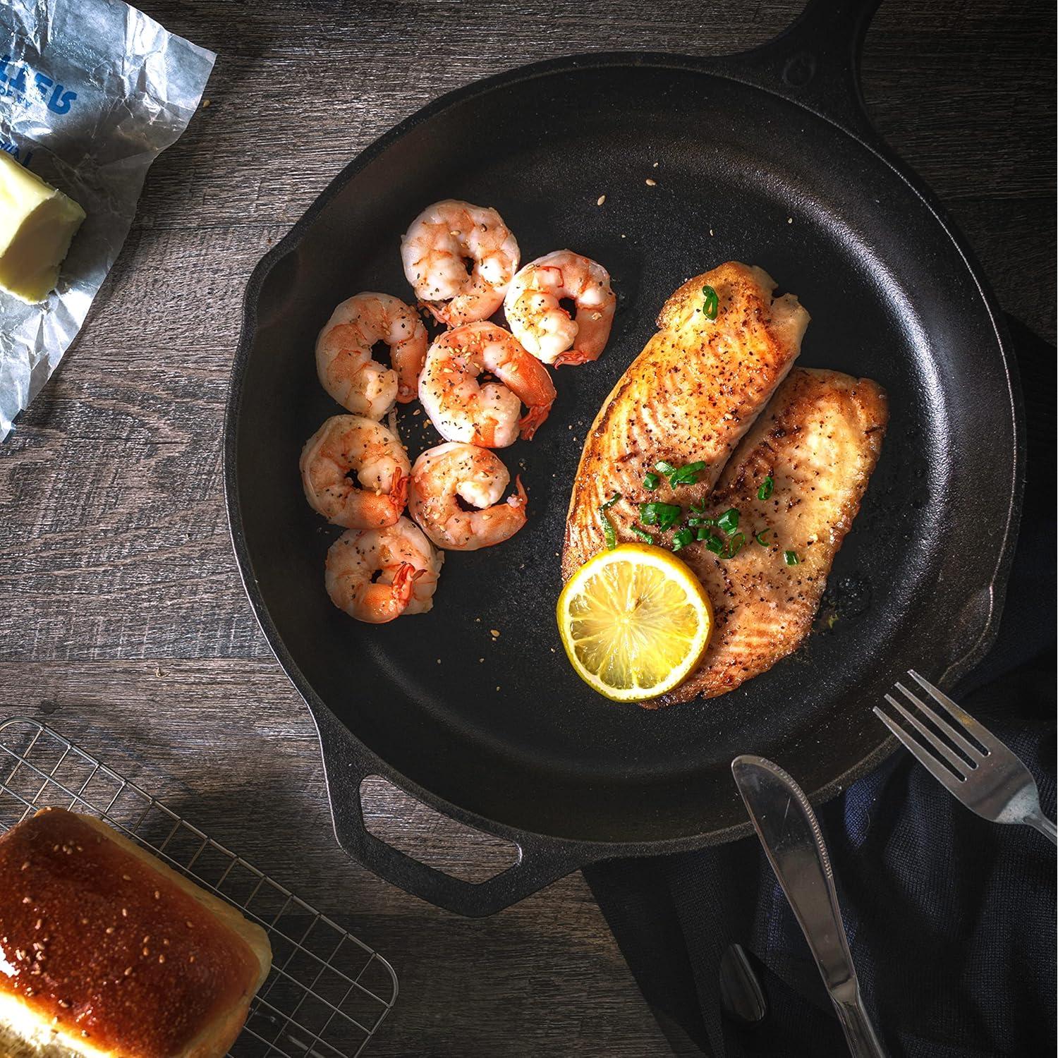 Sartén de Hierro Fundido Utopia Kitchen 30.48 cm con Tapa