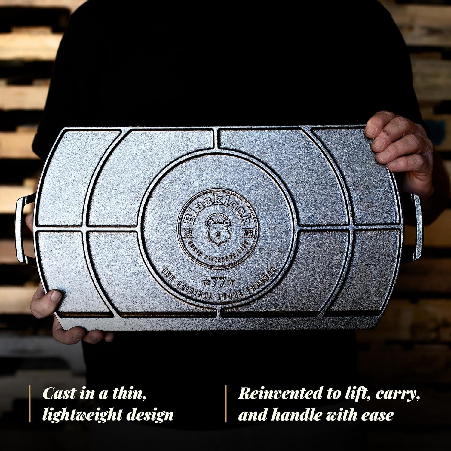 Sartén Doble de Hierro Fundido Lodge Blacklock 25.4x50.8 cm