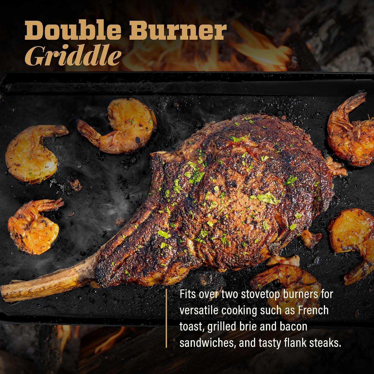 Sartén Doble de Hierro Fundido Lodge Blacklock 25.4x50.8 cm