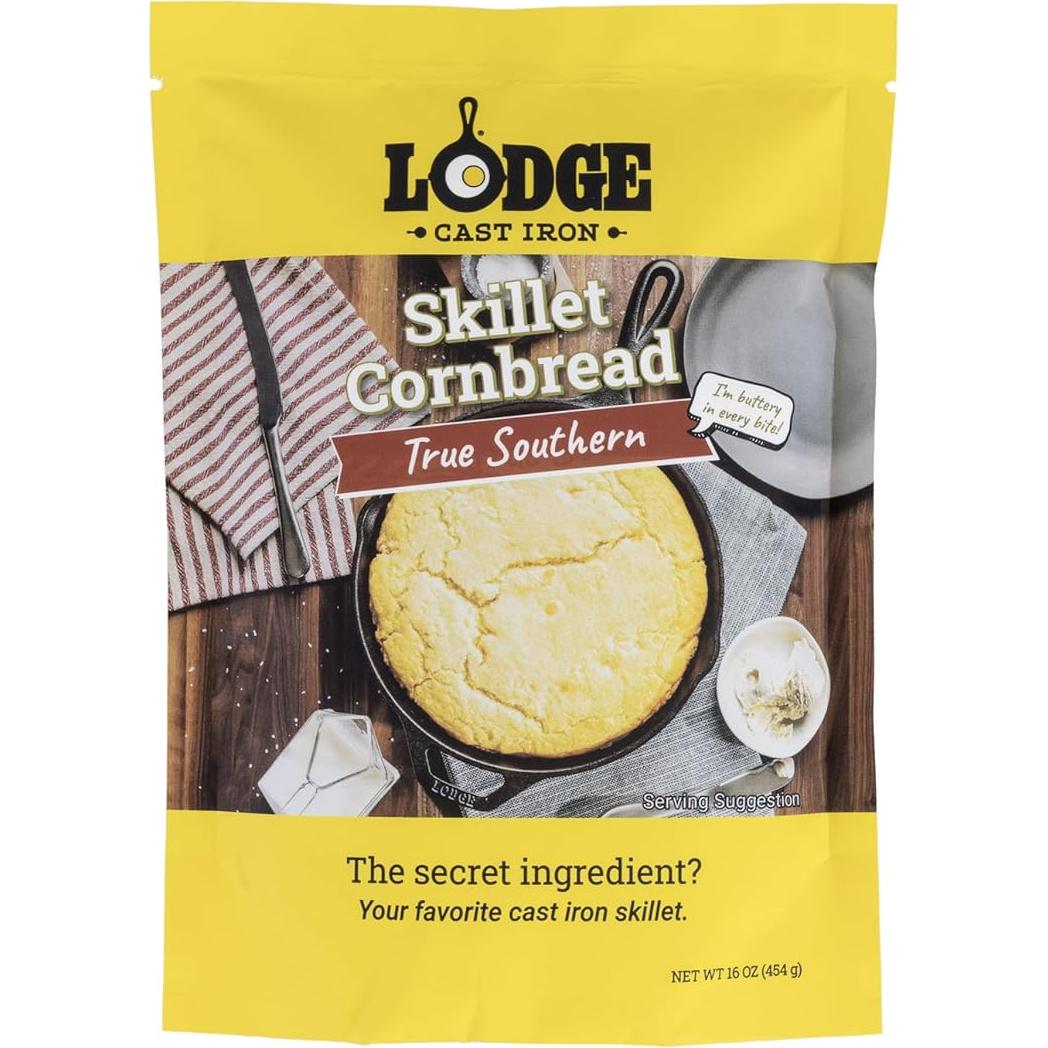 Sartén de Hierro Fundido Lodge para Pan de Maíz - 4 Mezclas