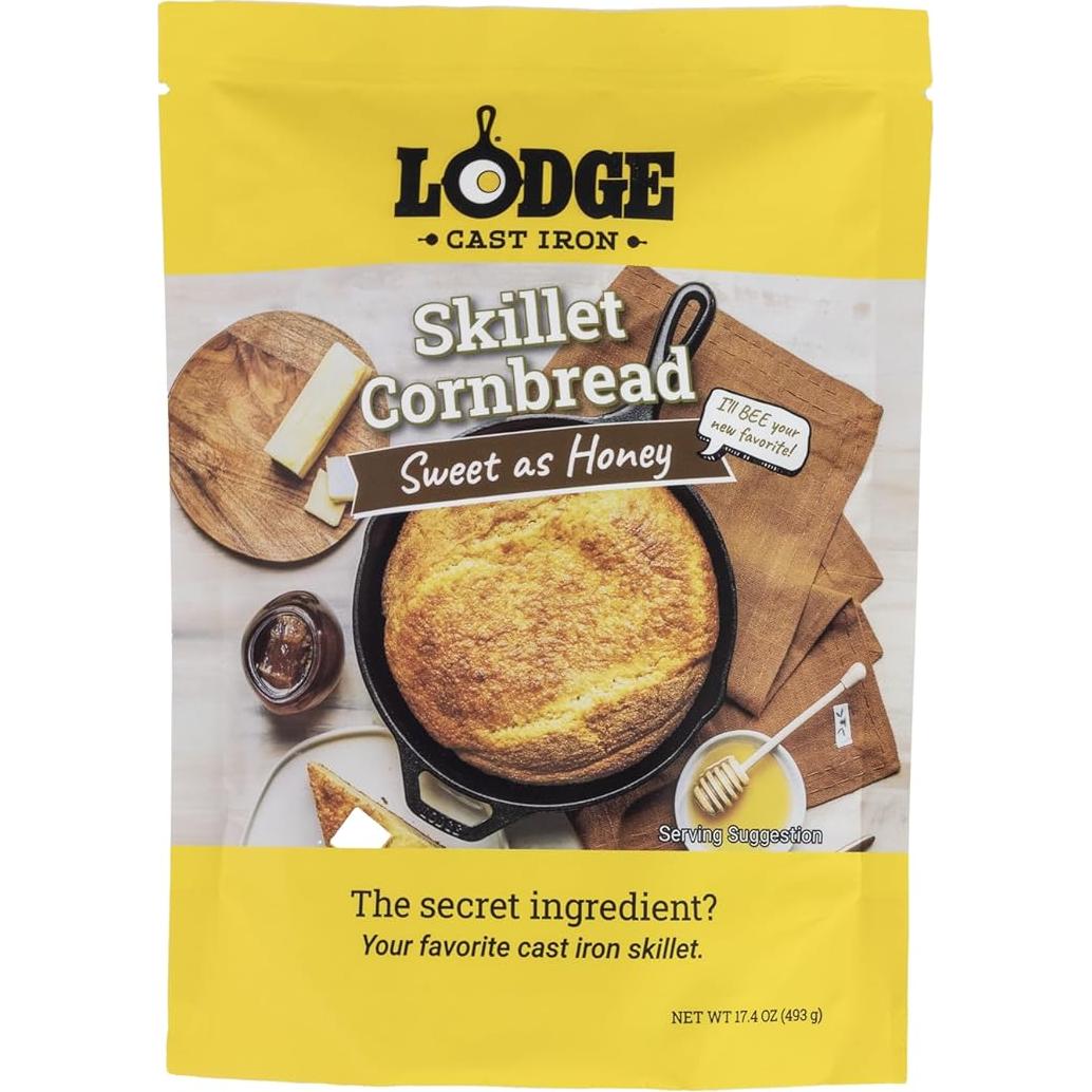 Sartén de Hierro Fundido Lodge para Pan de Maíz - 4 Mezclas