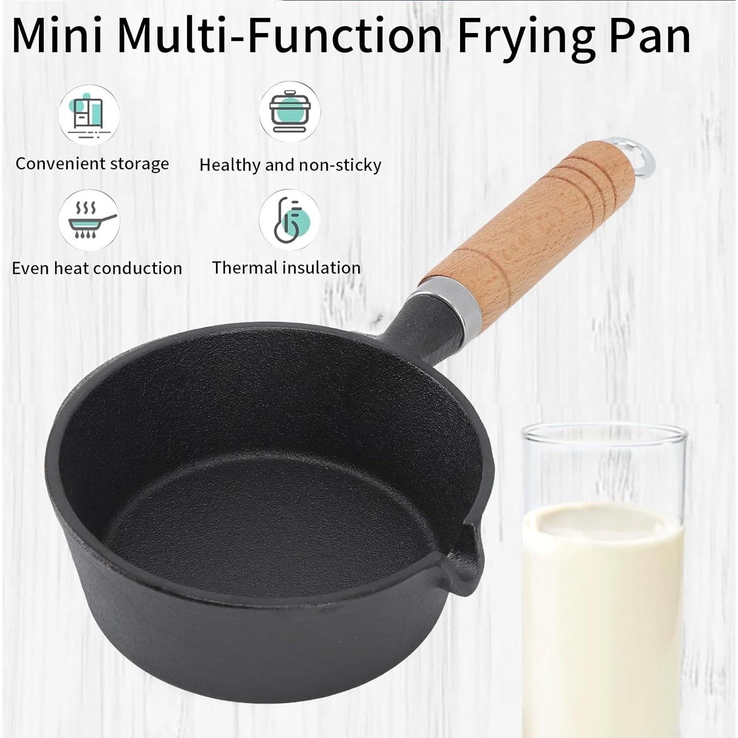 Mini Sartén de Hierro Fundido YIHAOSSING 13x5cm Antiadherente