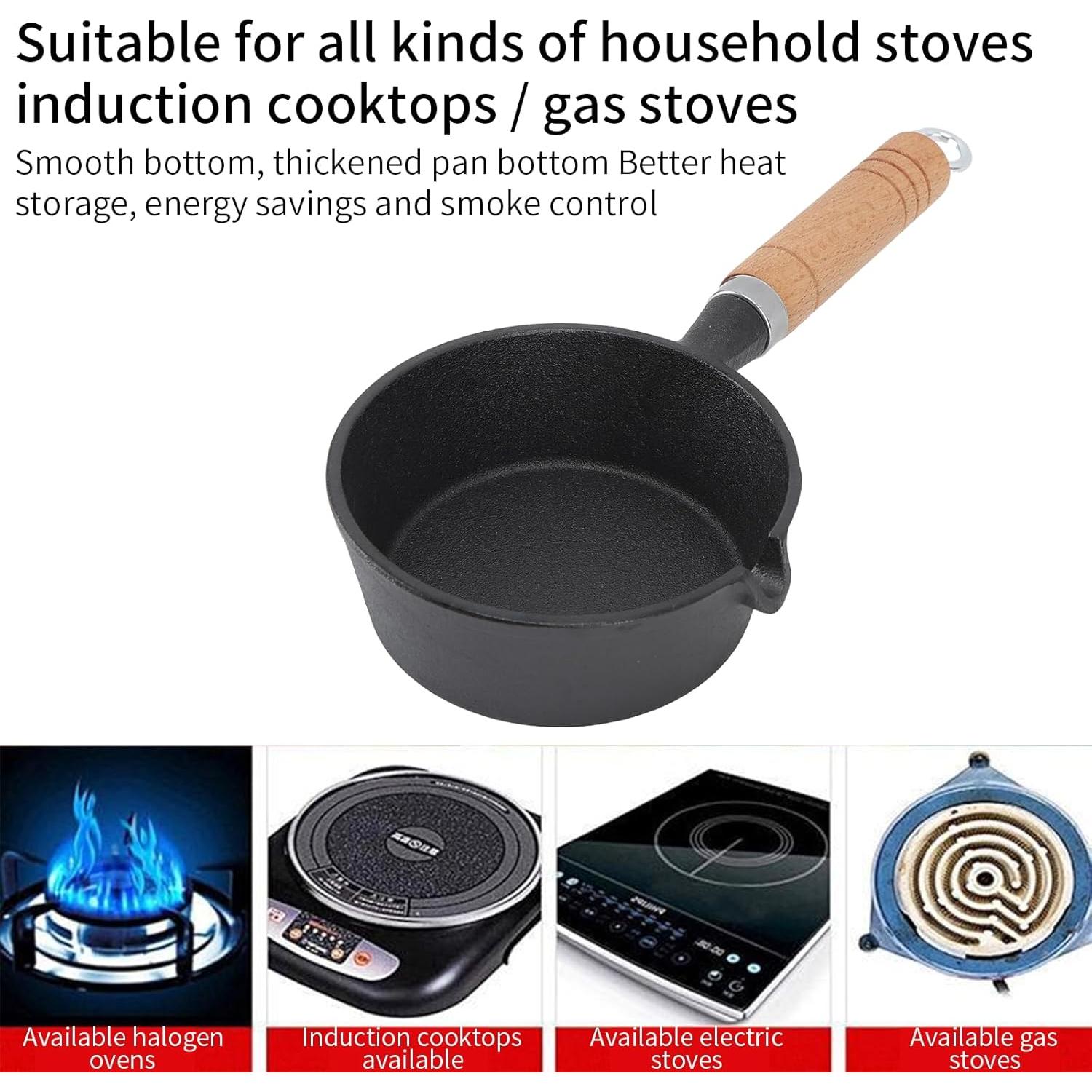 Mini Sartén de Hierro Fundido YIHAOSSING 13x5cm Antiadherente