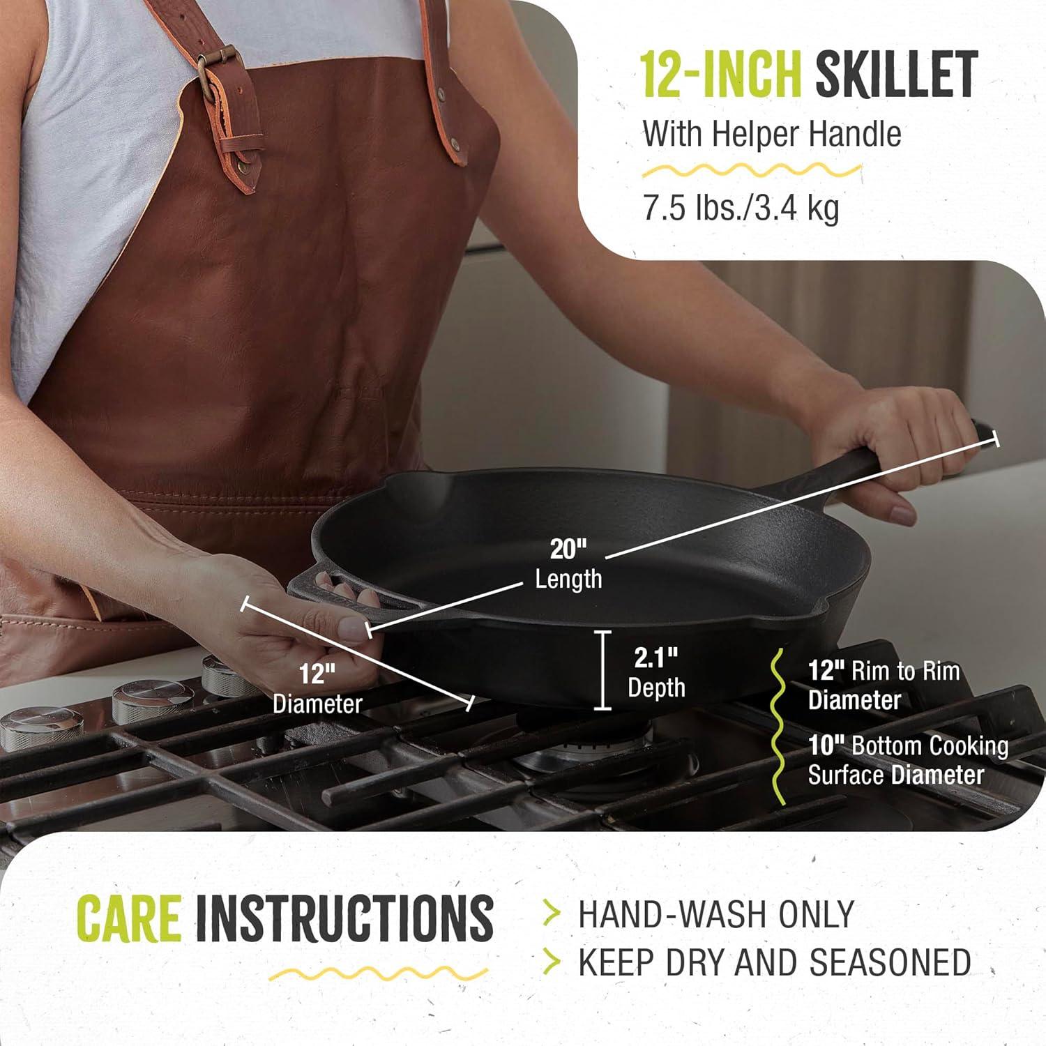 Sartén de Hierro Fundido Victoria 30.48 cm Sazonada Día de Muertos