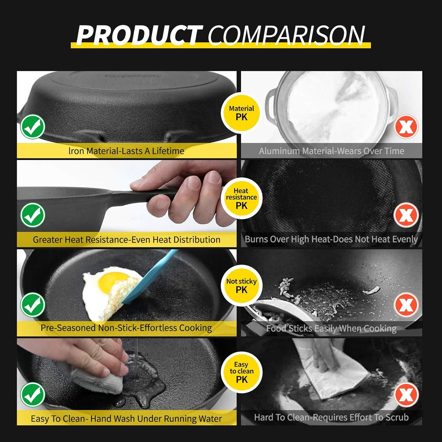 Sartén de Hierro Fundido Pre-Sazonada 43.2 cm EDGING CASTING