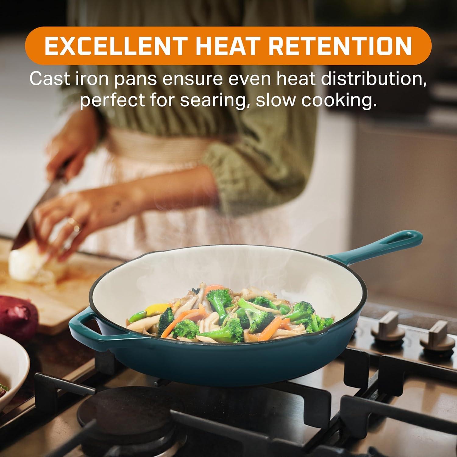 Sartén de Hierro Fundido Bruntmor 25.4 cm Antiadherente Verde