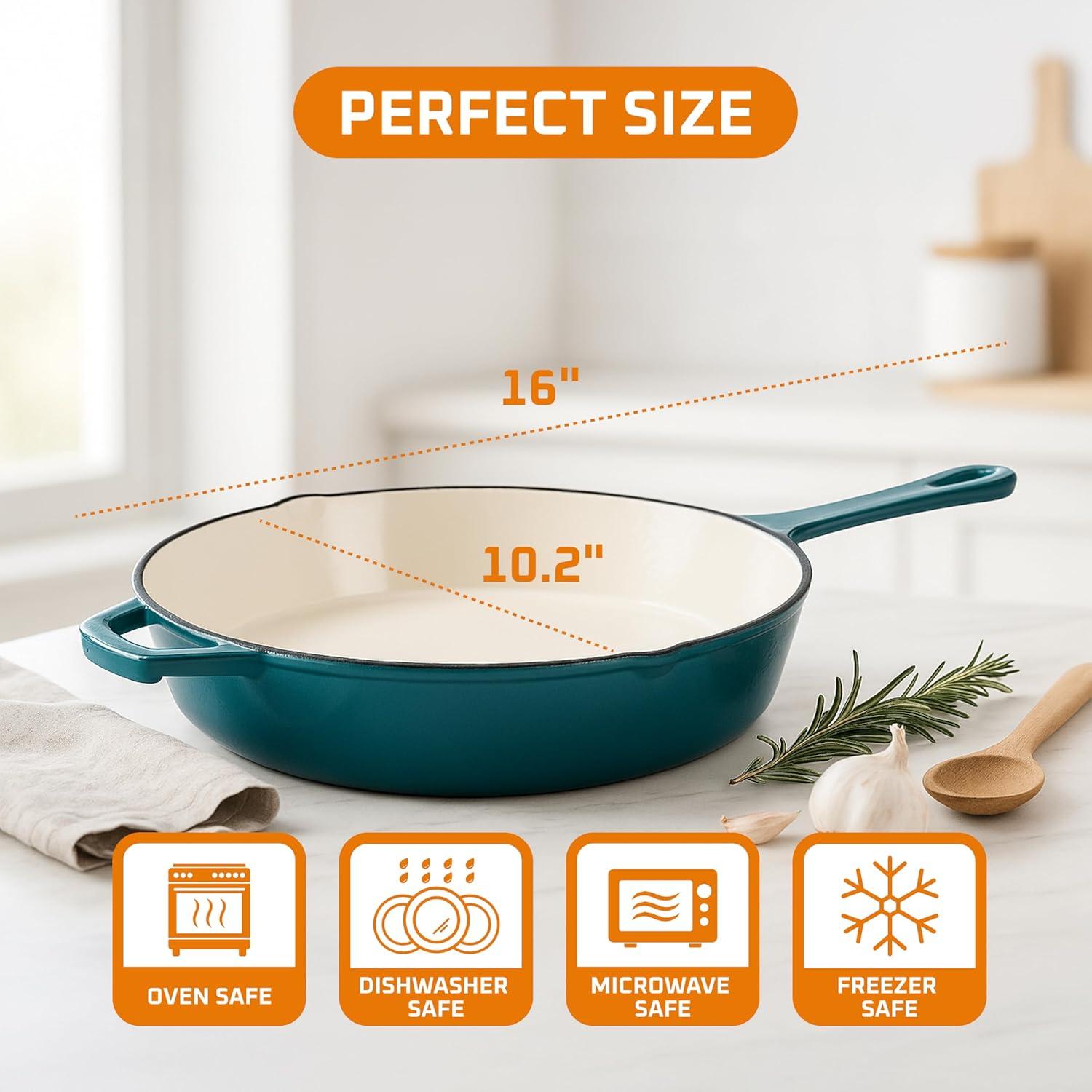 Sartén de Hierro Fundido Bruntmor 25.4 cm Antiadherente Verde