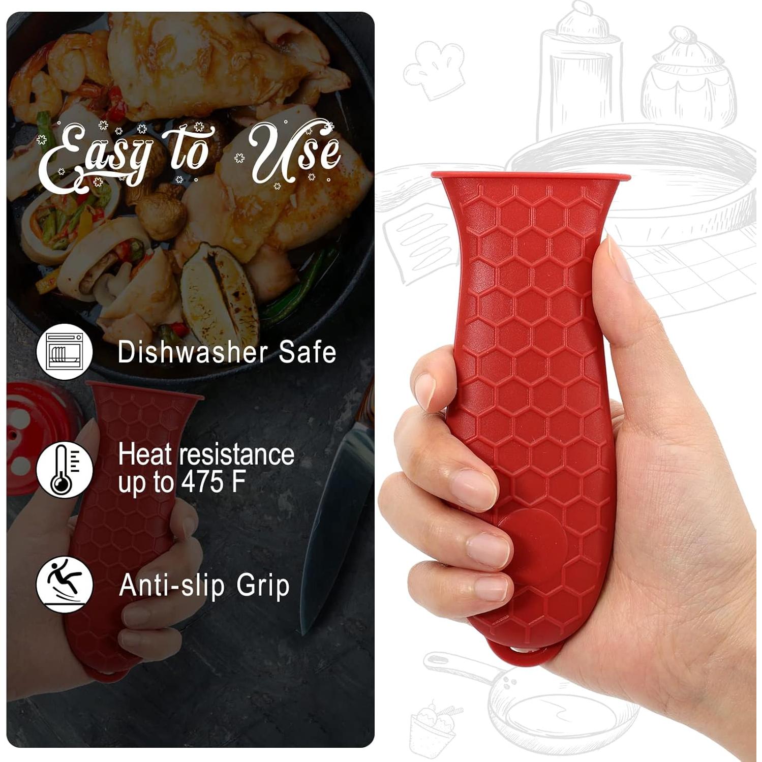 Cubiertas de Mango de Silicona Joyhalo - 6 Piezas Resistentes al Calor