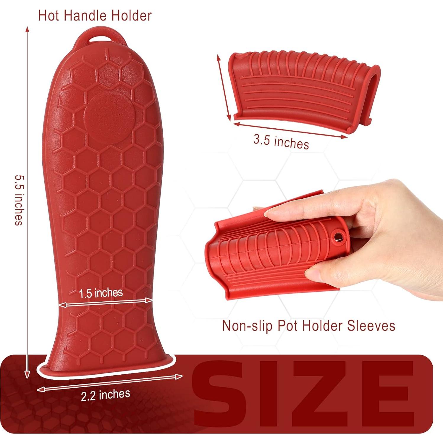 Cubiertas de Mango de Silicona Joyhalo - 6 Piezas Resistentes al Calor