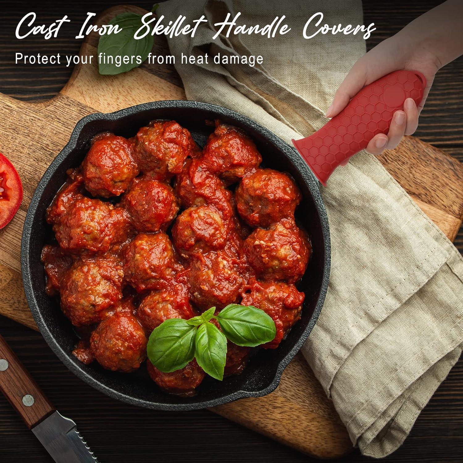 Cubiertas de Mango de Silicona Joyhalo - 6 Piezas Resistentes al Calor