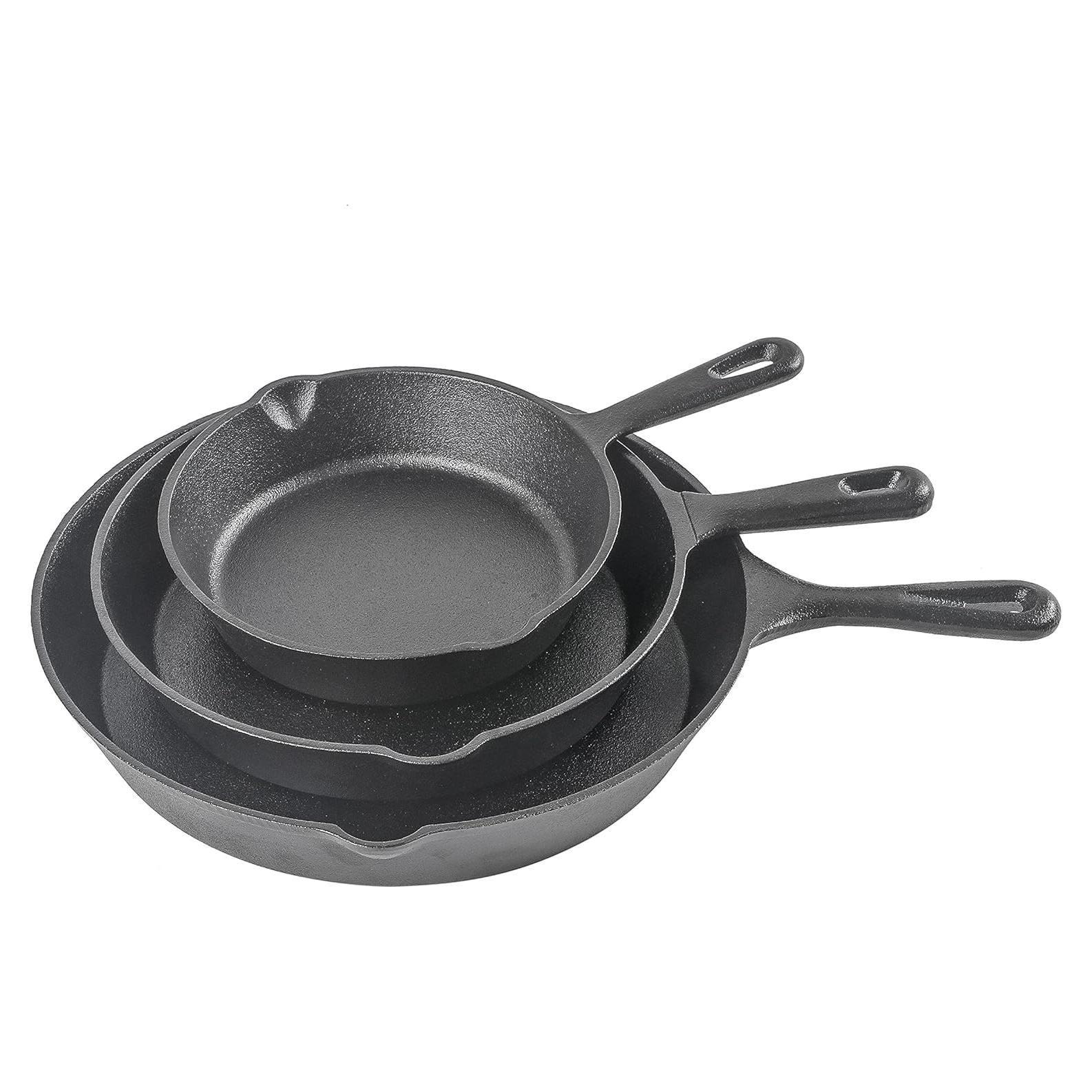 Juego de Sartenes de Hierro Fundido 3 Piezas Commercial CHEF