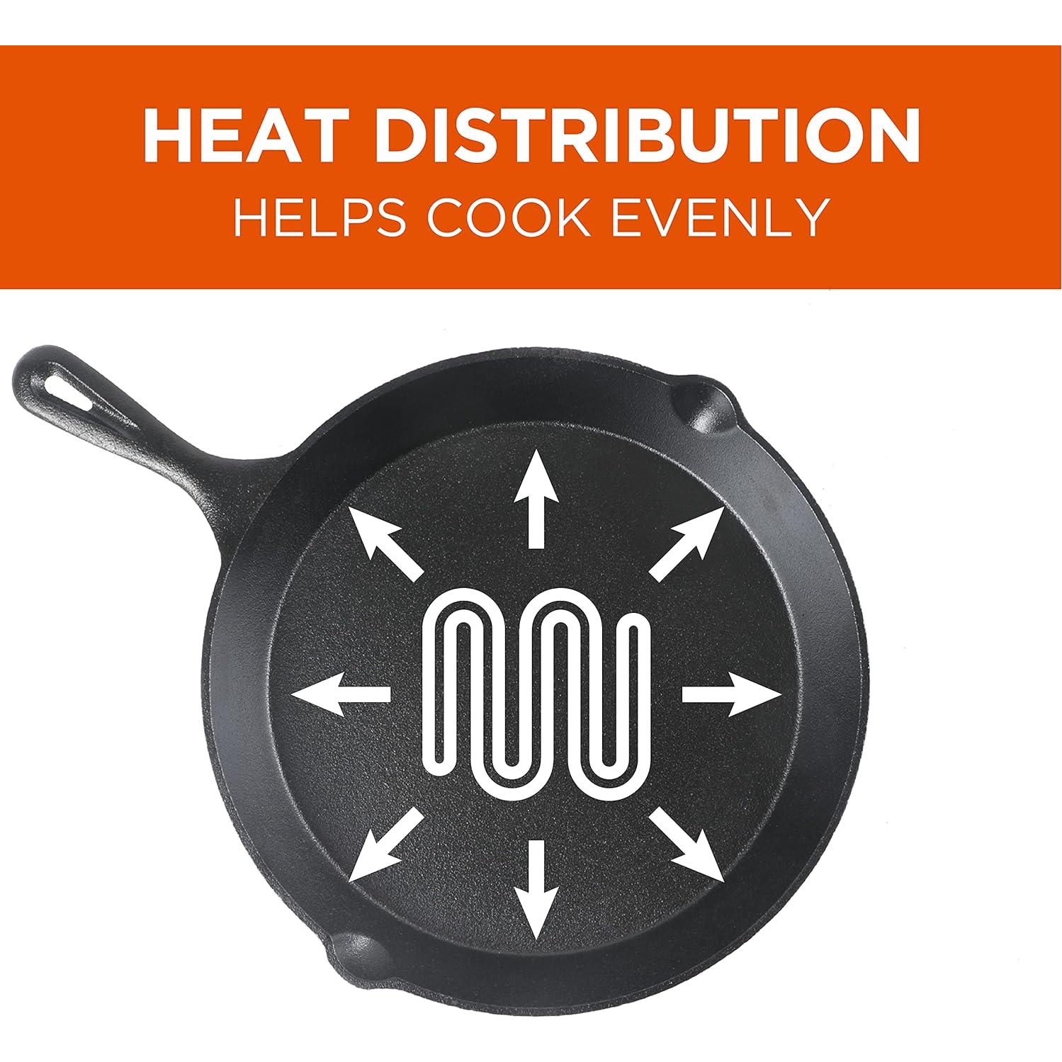 Juego de Sartenes de Hierro Fundido 3 Piezas Commercial CHEF