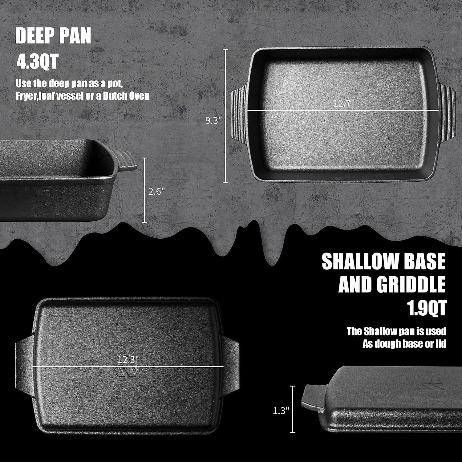 Horno Holandés de Hierro Fundido Northriver 6QT Pre-Sazonado