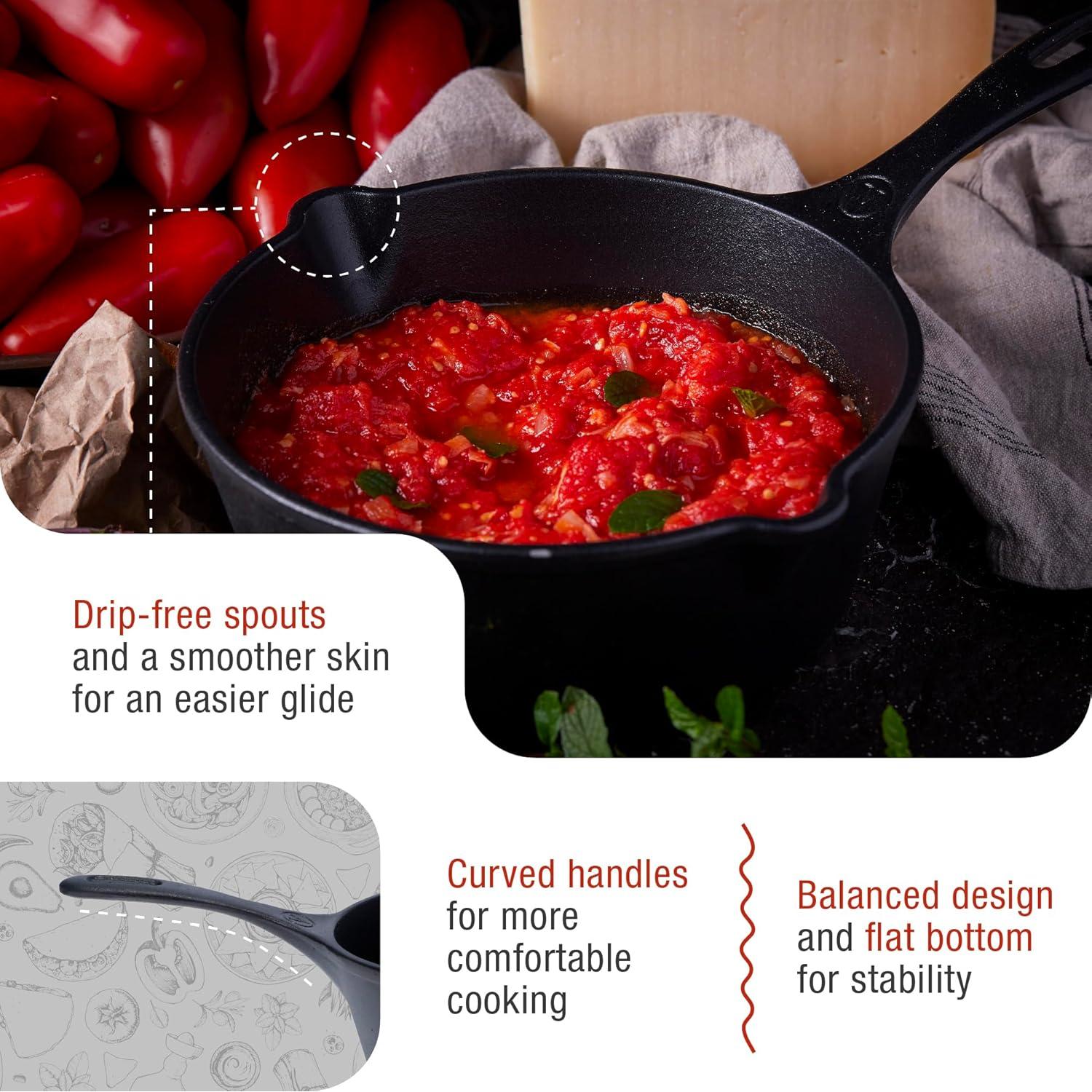 Sartén de Hierro Fundido Victoria 2QT Antiadherente Hecho en Colombia