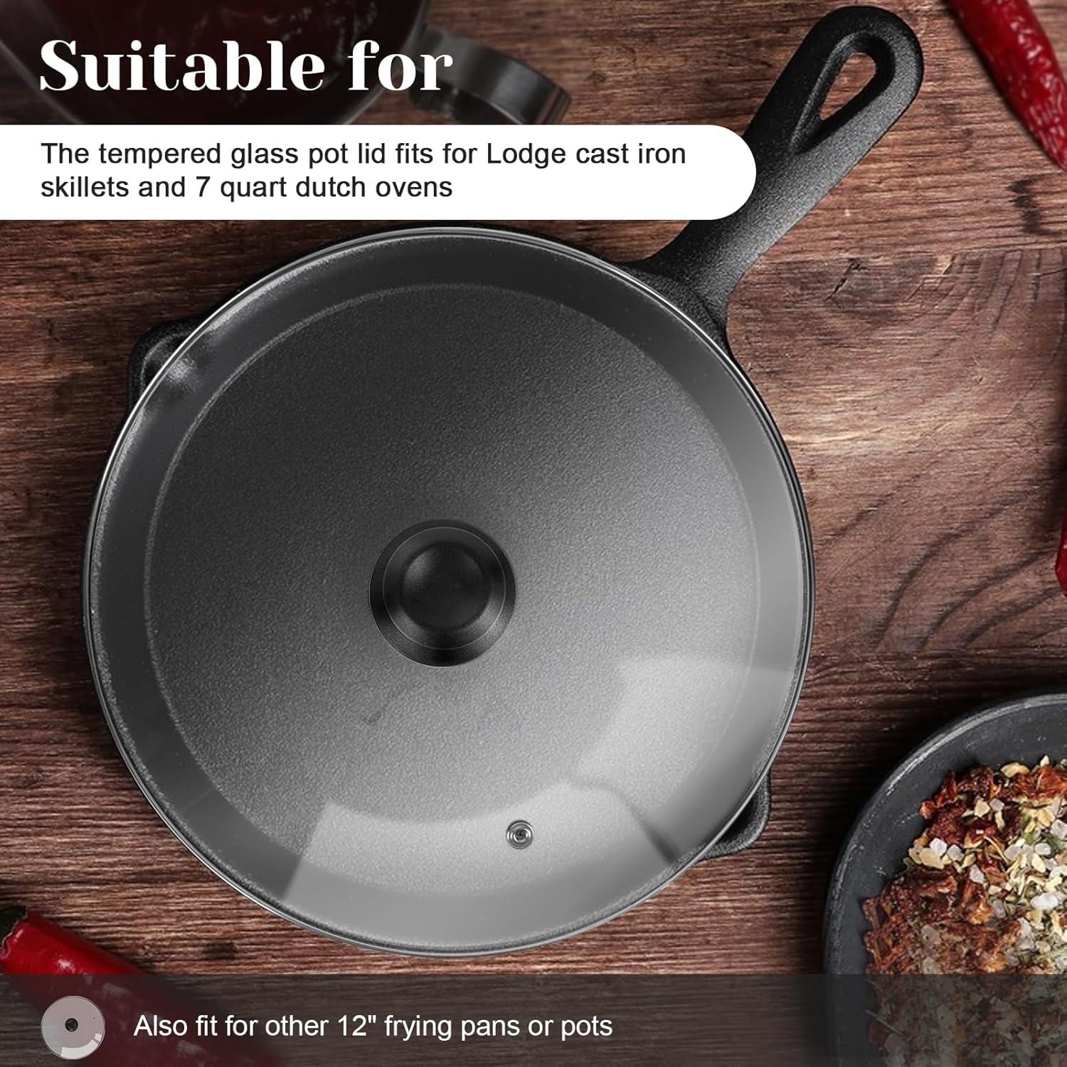 Tapa de Vidrio Templado 30 cm Dairrr Fuuu para Sartén Hierro