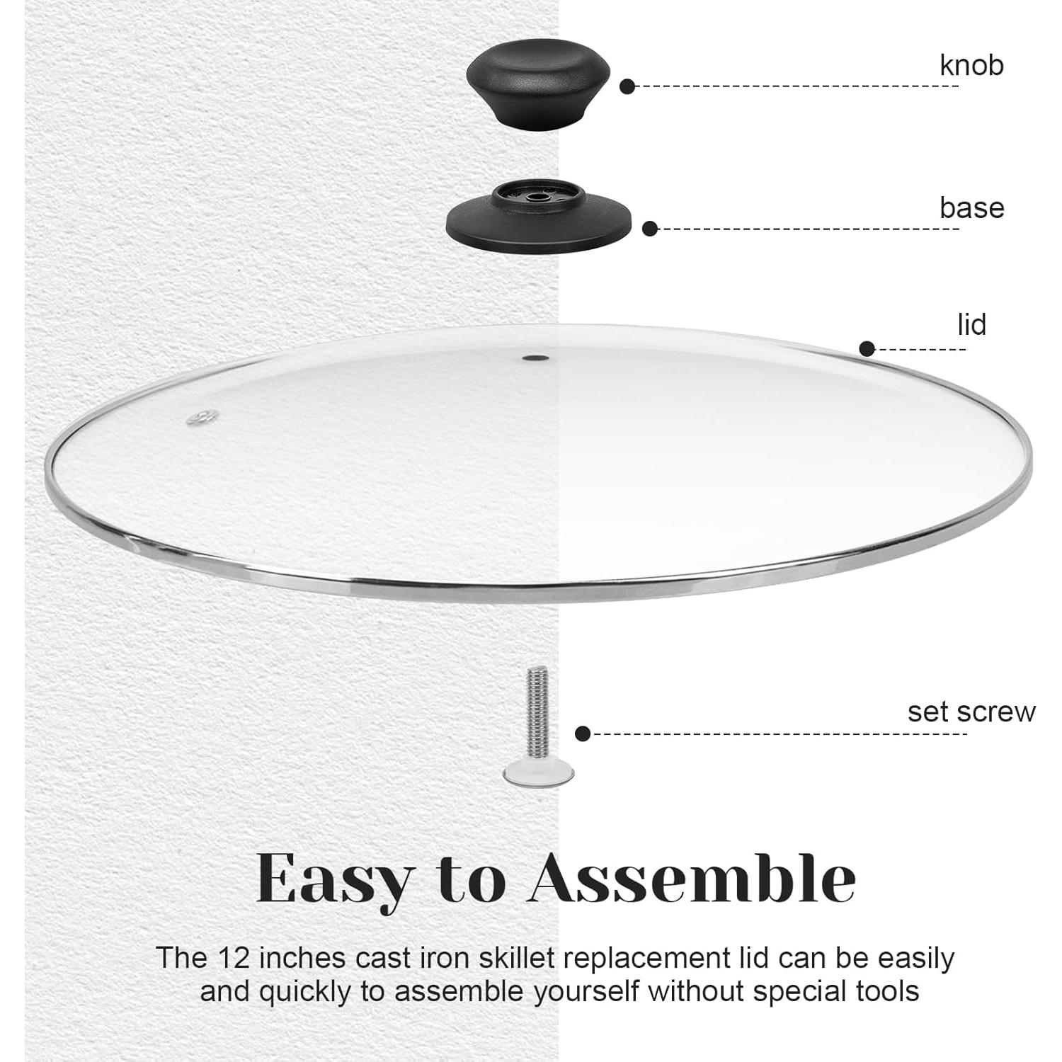 Tapa de Vidrio Templado 30 cm Dairrr Fuuu para Sartén Hierro