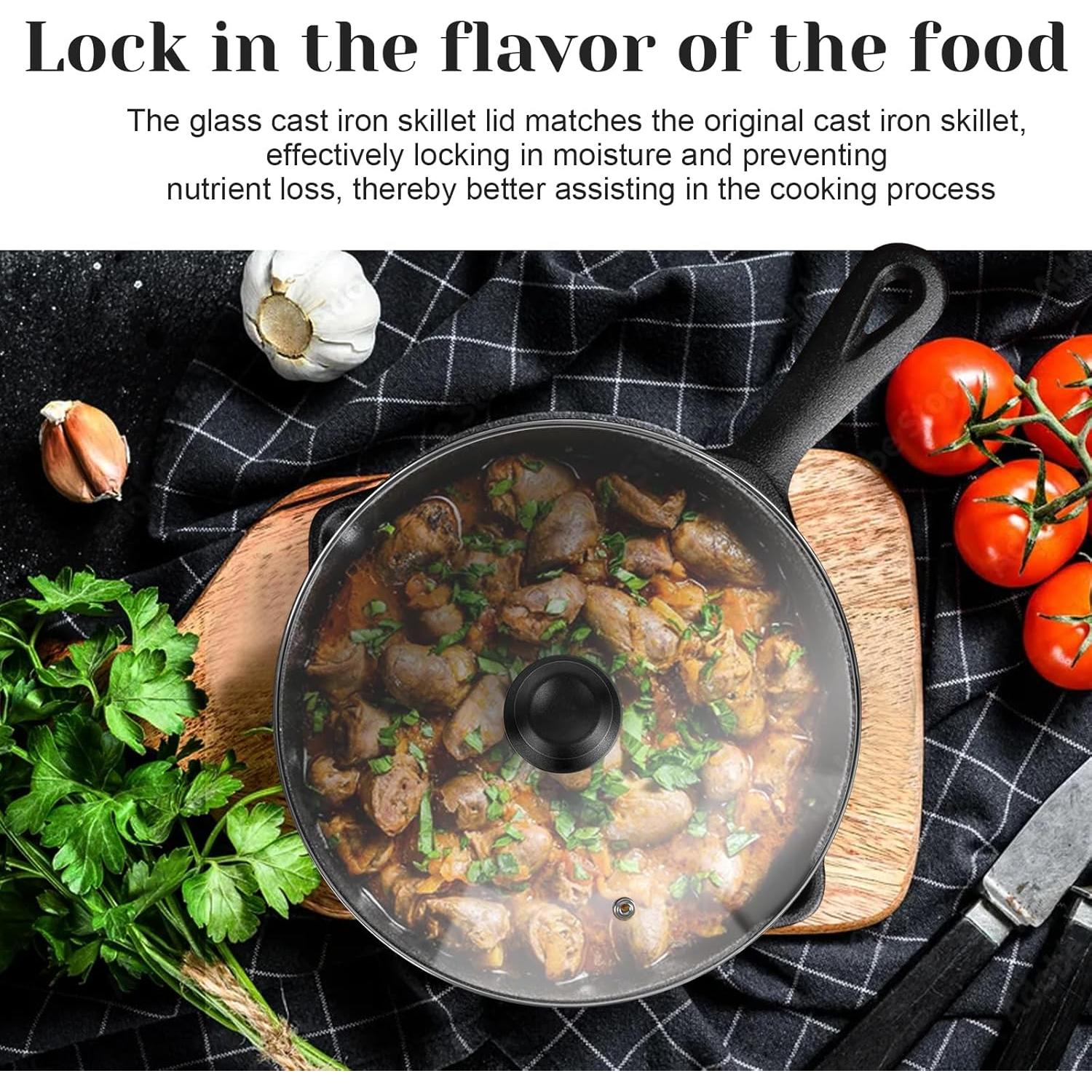 Tapa de Vidrio Templado 30 cm Dairrr Fuuu para Sartén Hierro