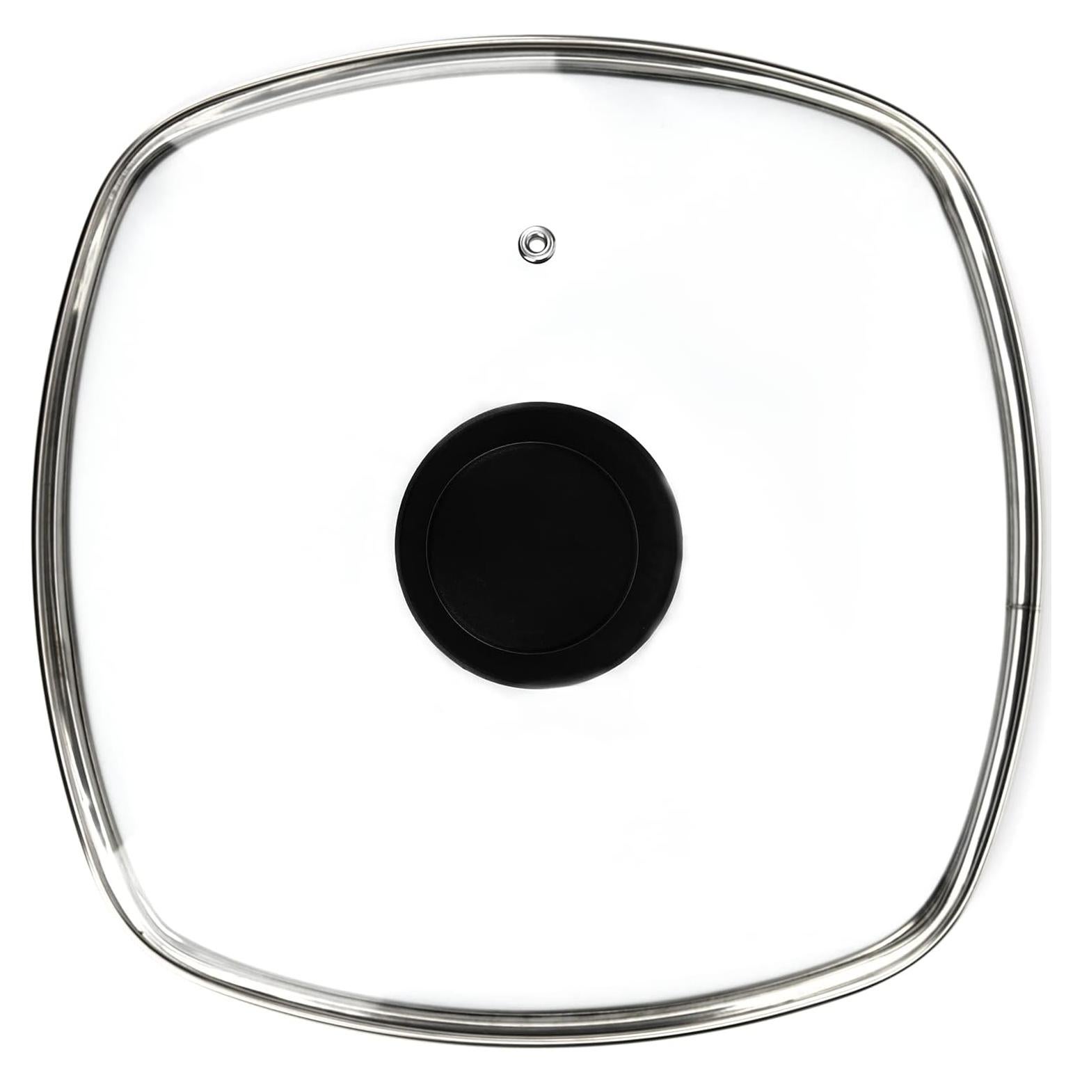 Tapa de vidrio cuadrada FOLI 10.5" (26.67 cm) con orificio