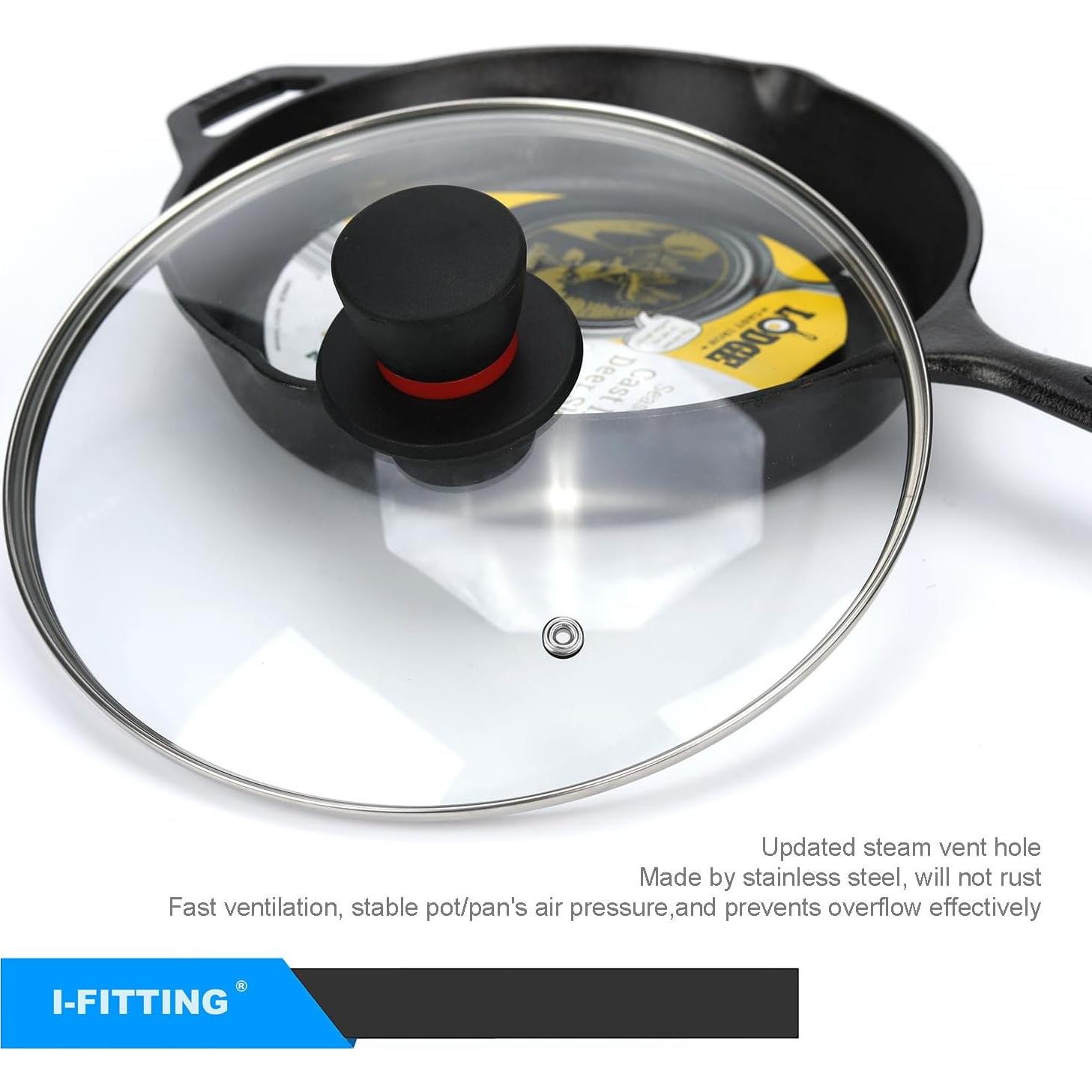 Tapa de sartén de vidrio 30.48 cm IFITTING con ventilación