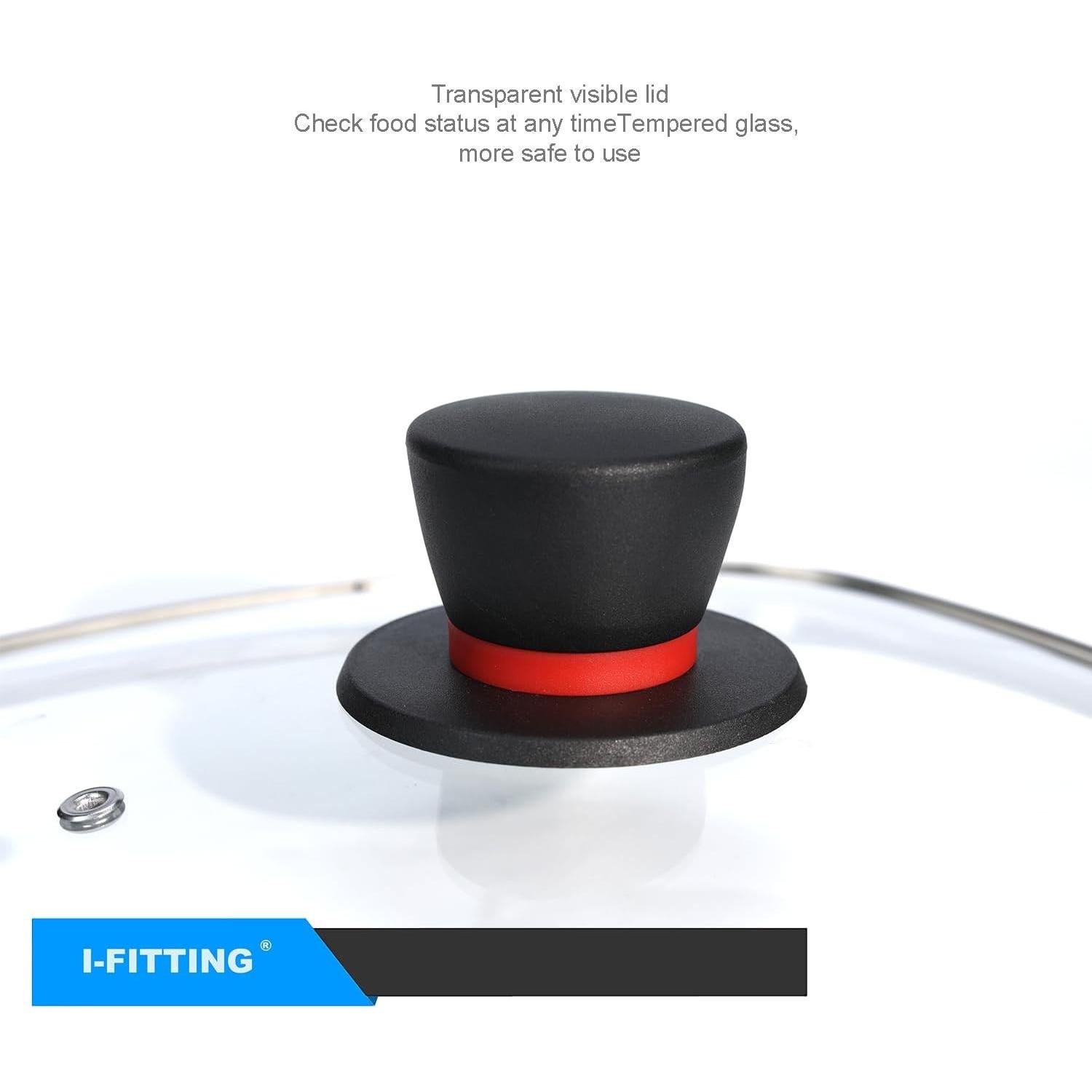 Tapa de sartén de vidrio 30.48 cm IFITTING con ventilación