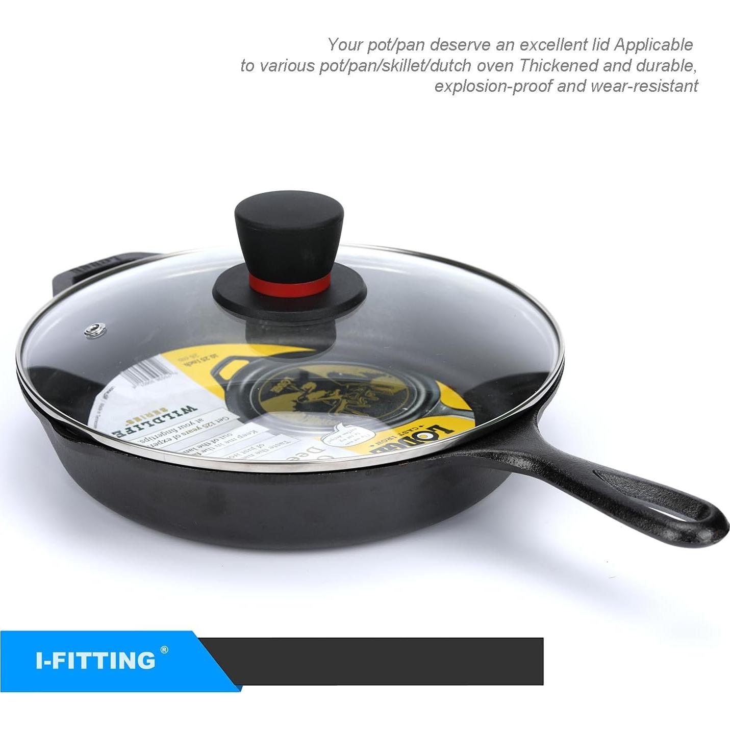 Tapa de sartén de vidrio 30.48 cm IFITTING con ventilación