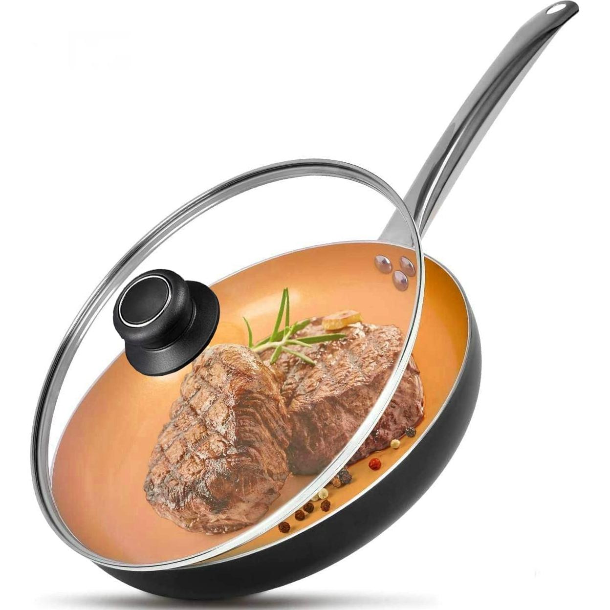 Tapa de sartén de 25.4 cm CORYTAO de vidrio templado