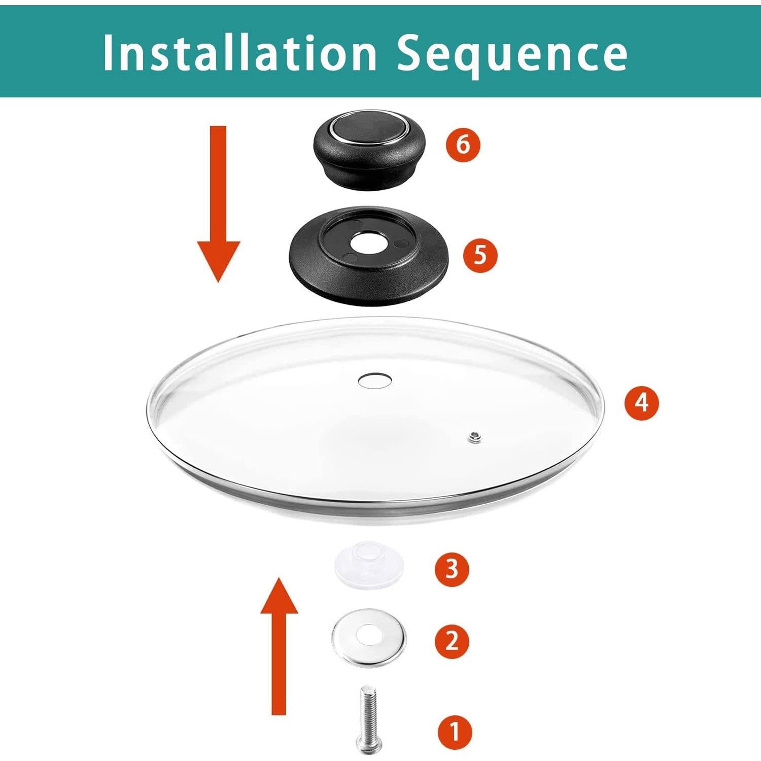 Tapa de vidrio templado CORYTAO 15" redonda transparente