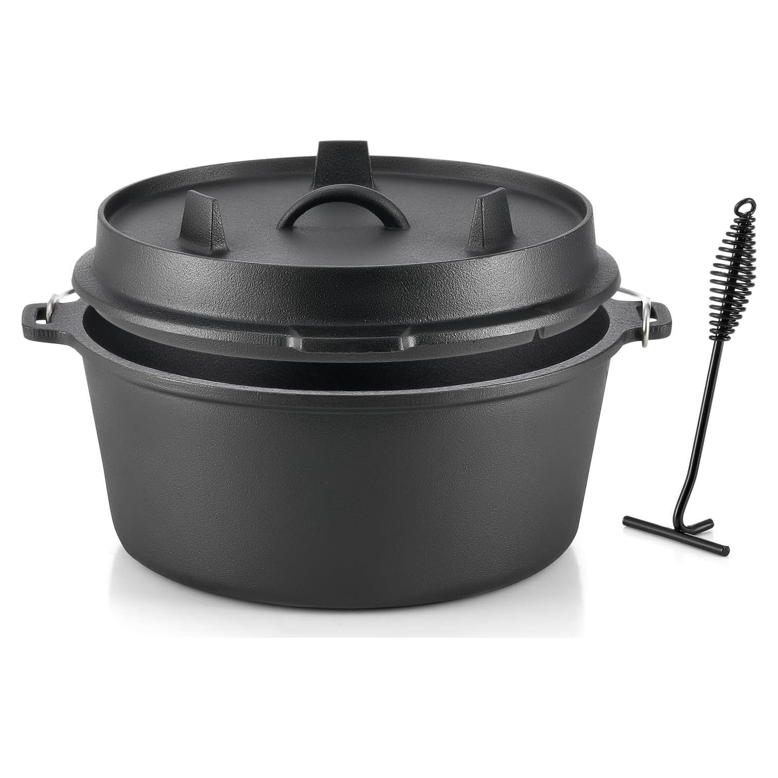 Olla de Hierro Fundido DARTMOOR 9 QT Pre-Sazonada con Tapa