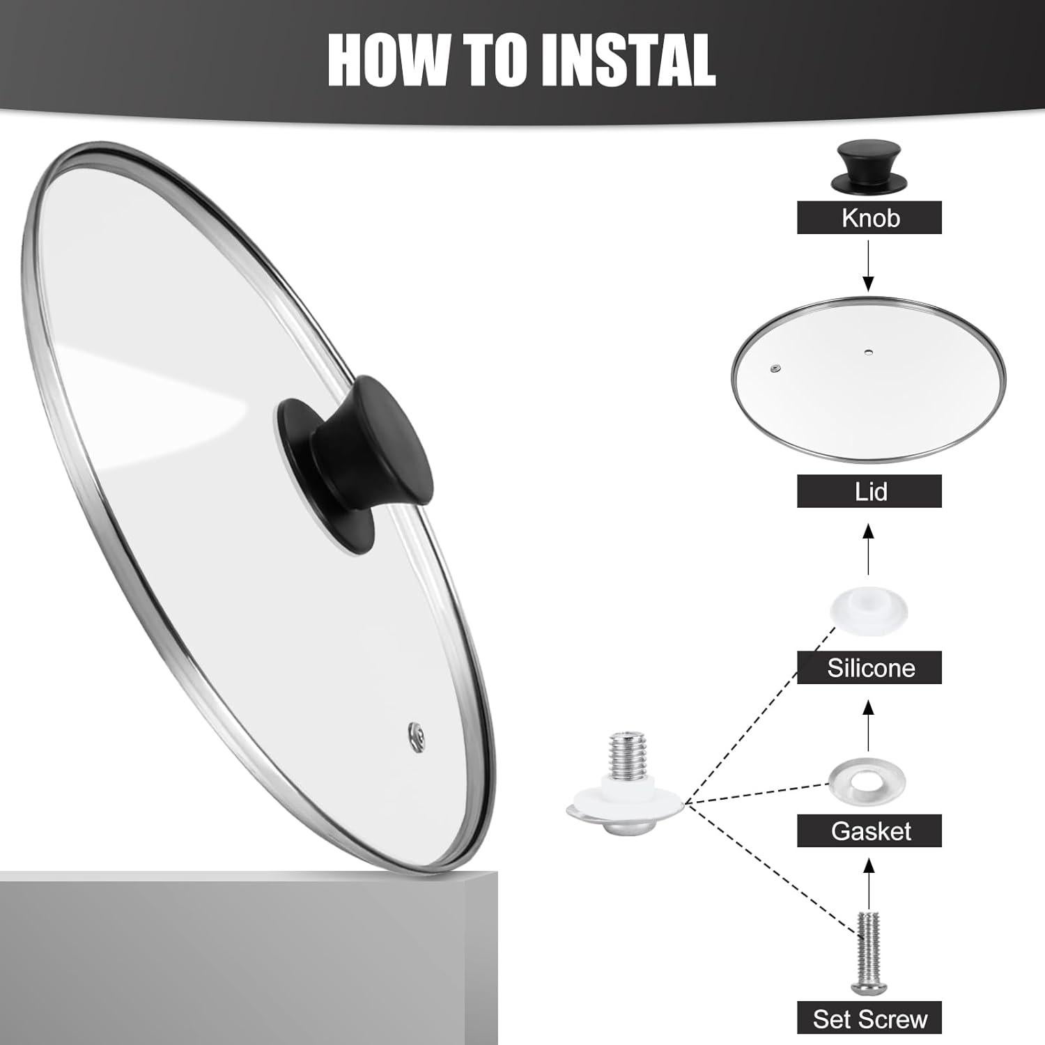 Tapa de Sartén de Vidrio Templado Komokeru 20 cm
