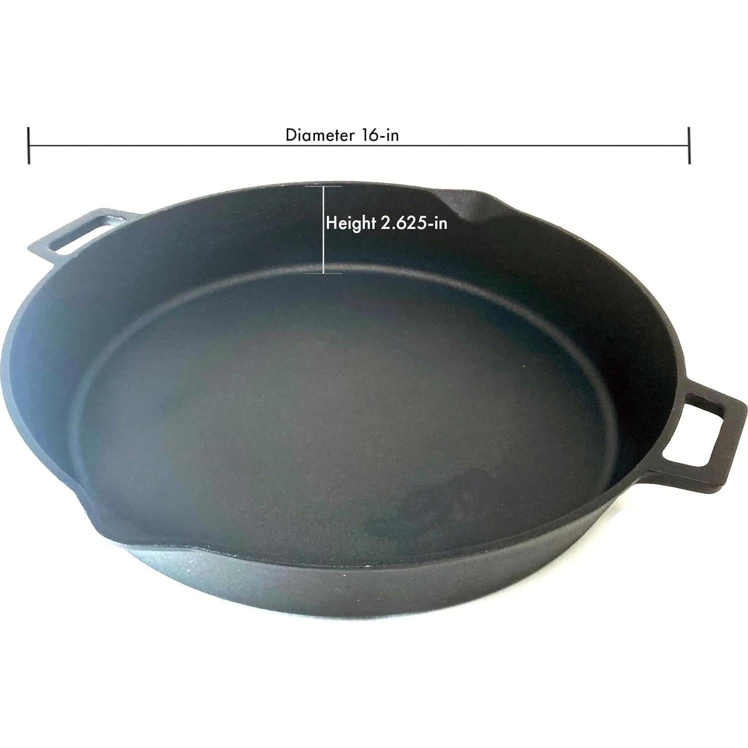 Sartén de Hierro Fundido Bayou Classic 7439 40 cm con Mangos Dobles