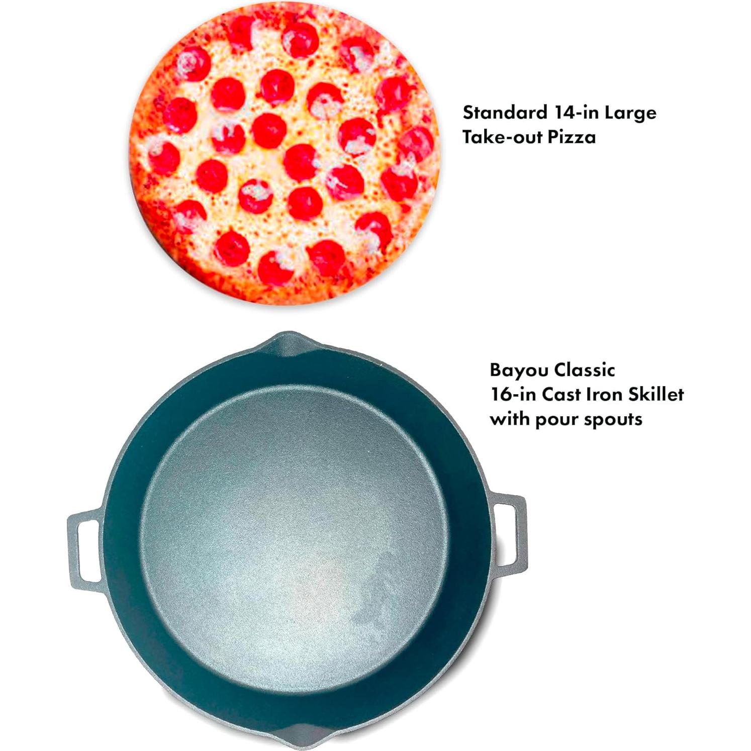 Sartén de Hierro Fundido Bayou Classic 7439 40 cm con Mangos Dobles