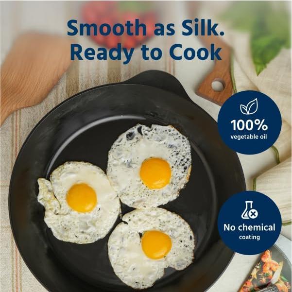 Sartén de Hierro Fundido COOKLIFE 30 cm Pre-Sazonada Ligera